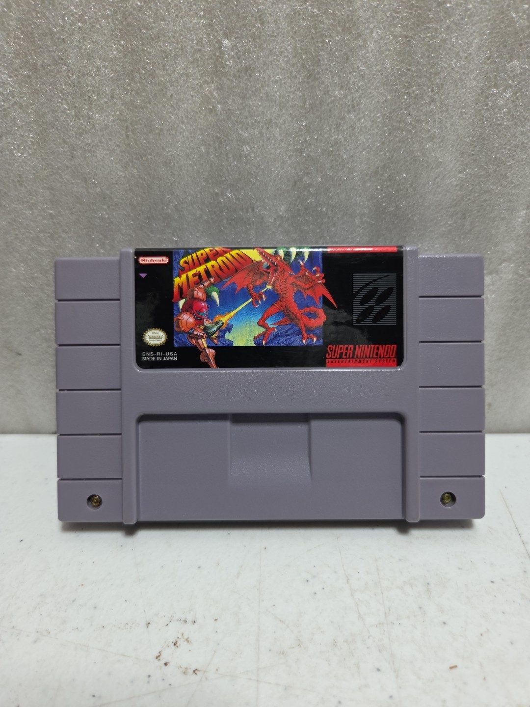 Tested – Super Metroid Super Nintendo SNES Complete In Box CIB (Dmg Box)