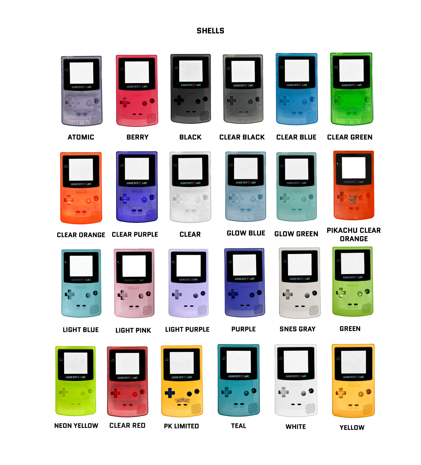 **Nintendo Game Boy Color GBC Q5 XL Backlit Backlight Bright IPS LCD PICK COLOR*