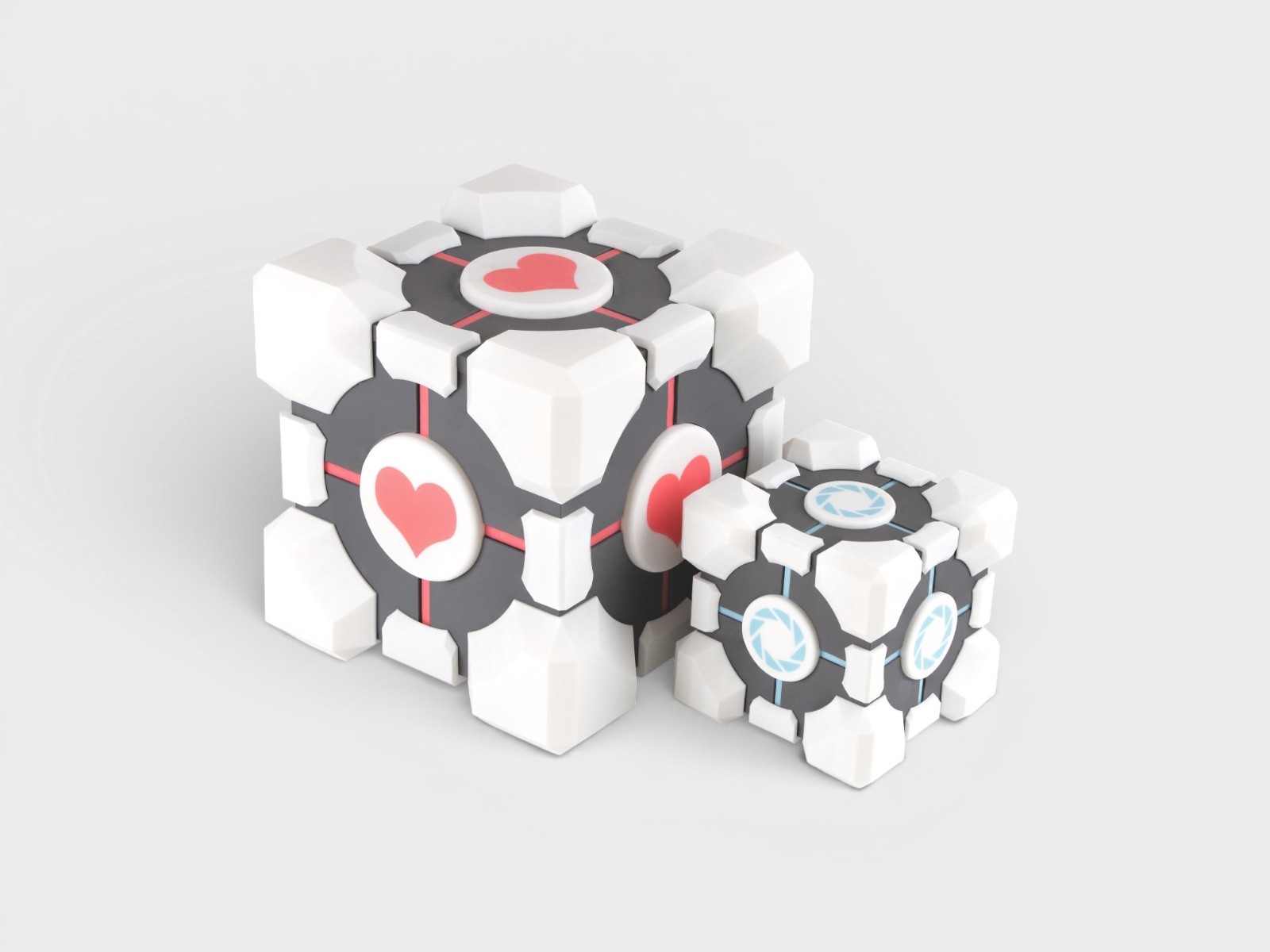 Portal Companion Cube Box | 3D Printed Weighted Companion Cube Storage Container