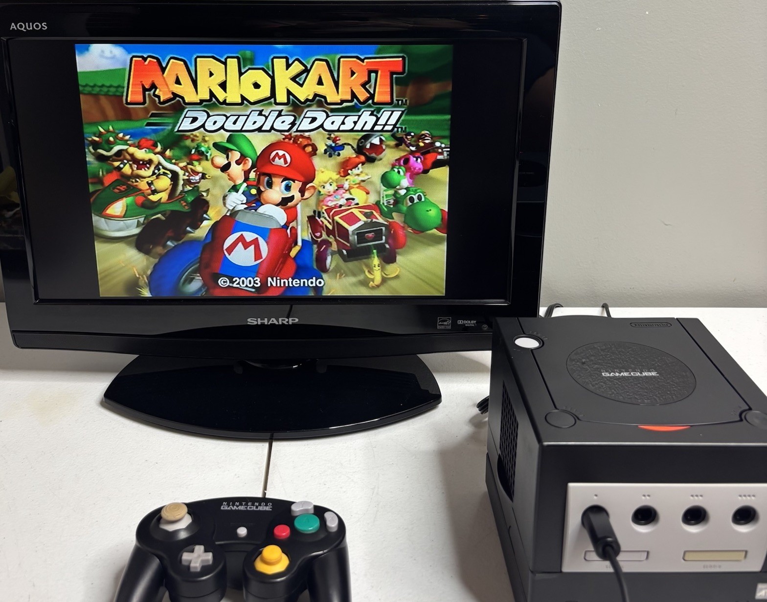 Nintendo GameCube Black Console DOL-001 USA Digital AV Out – Works After Warm Up