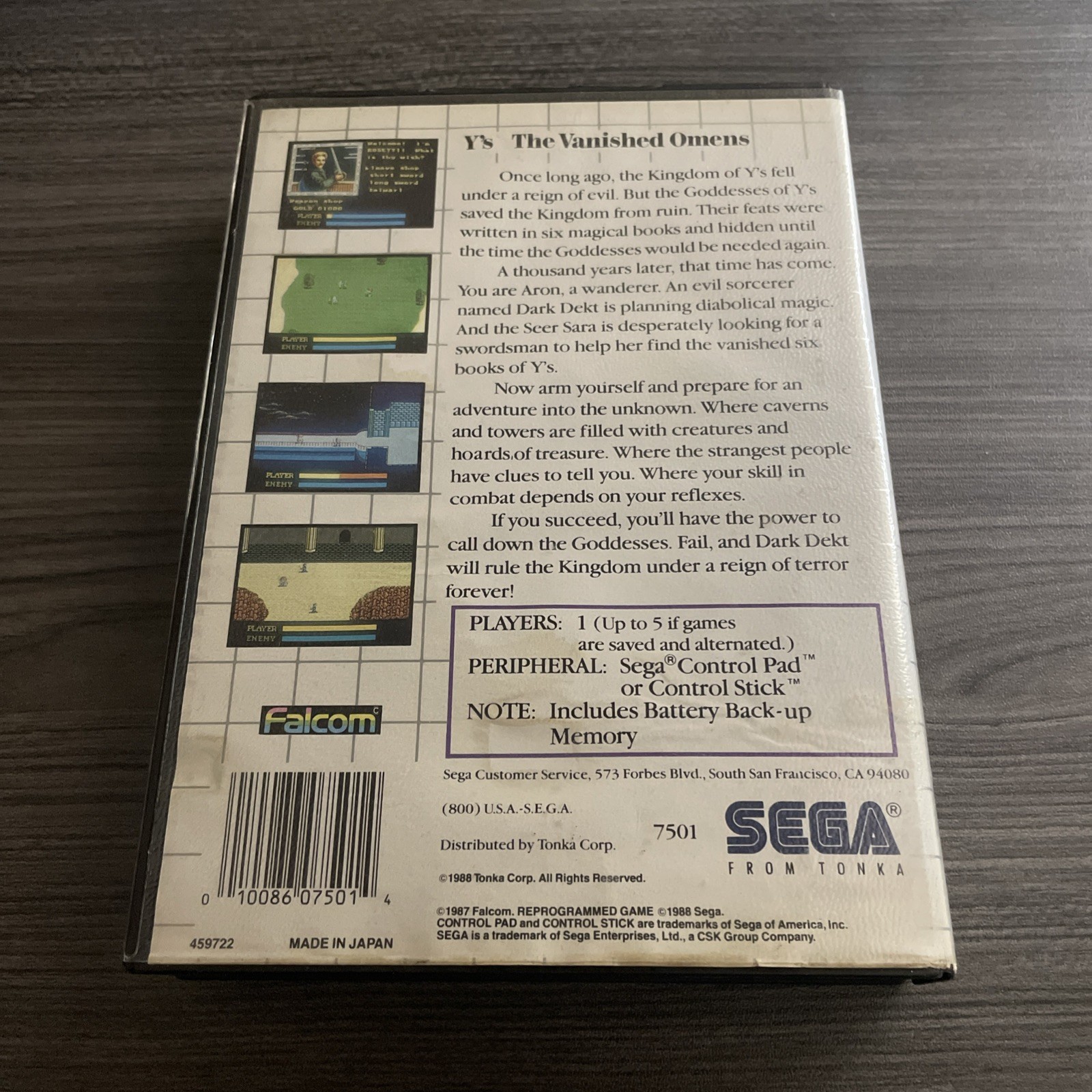 Ys: The Vanished Omens (Sega Master, 1988)