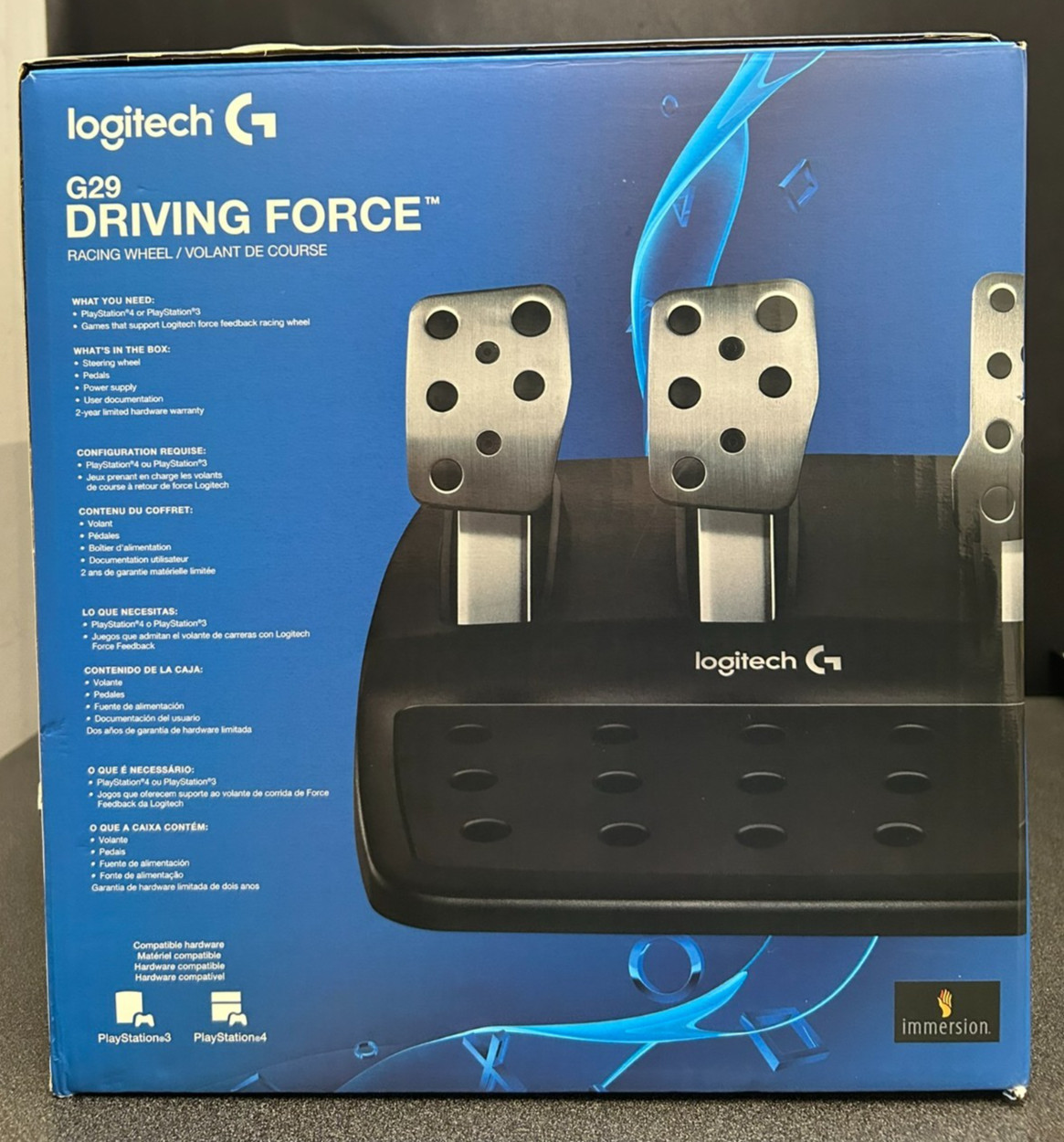 NEW SEALED Logitech G29 Driving Force Racing Wheel + Pedals PS3 PS4 941-0001100