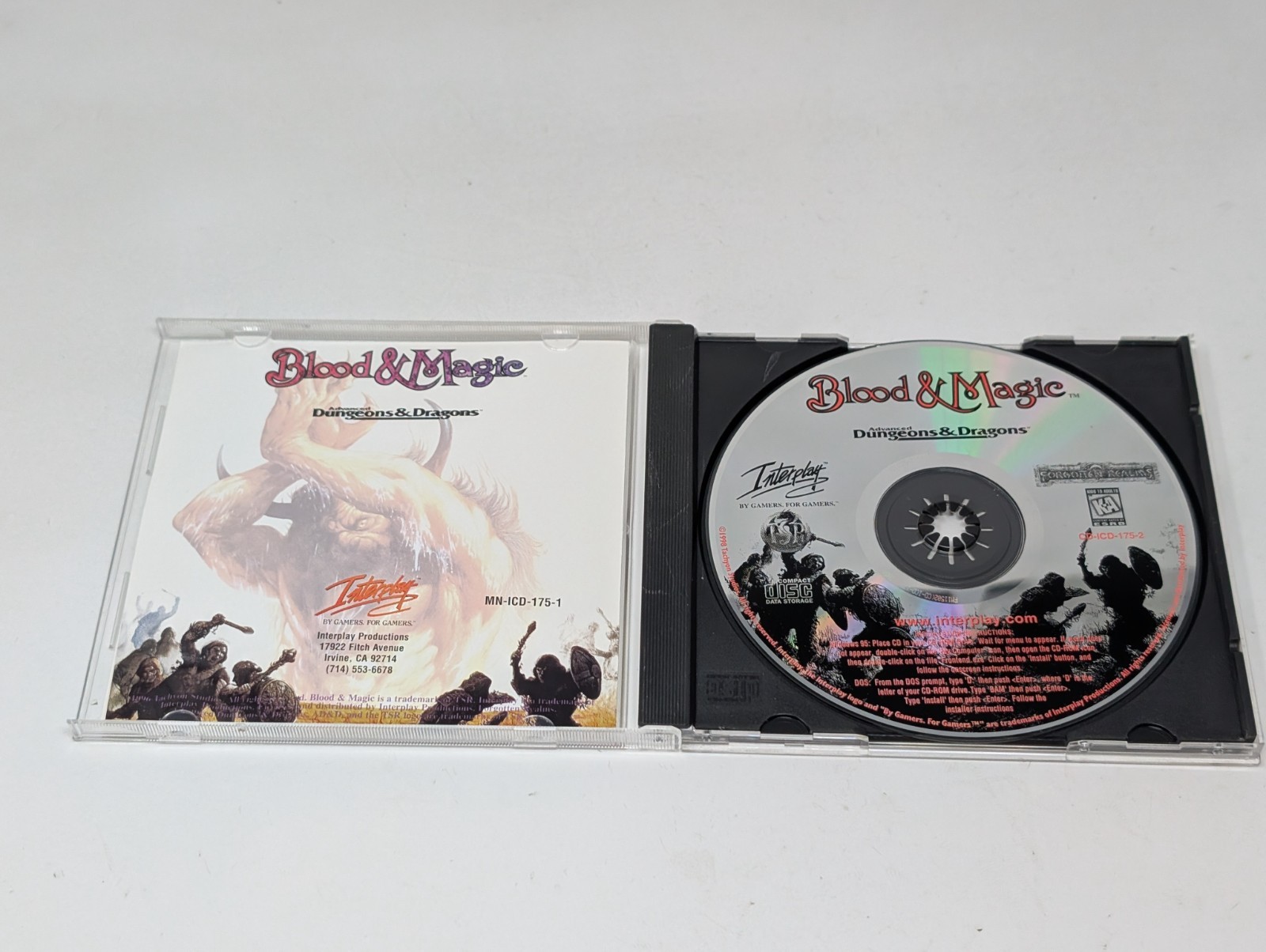 Vintage Blood and Magic AD&D PC Game 1996 Dungeons And Dragons CD ROM Interplay