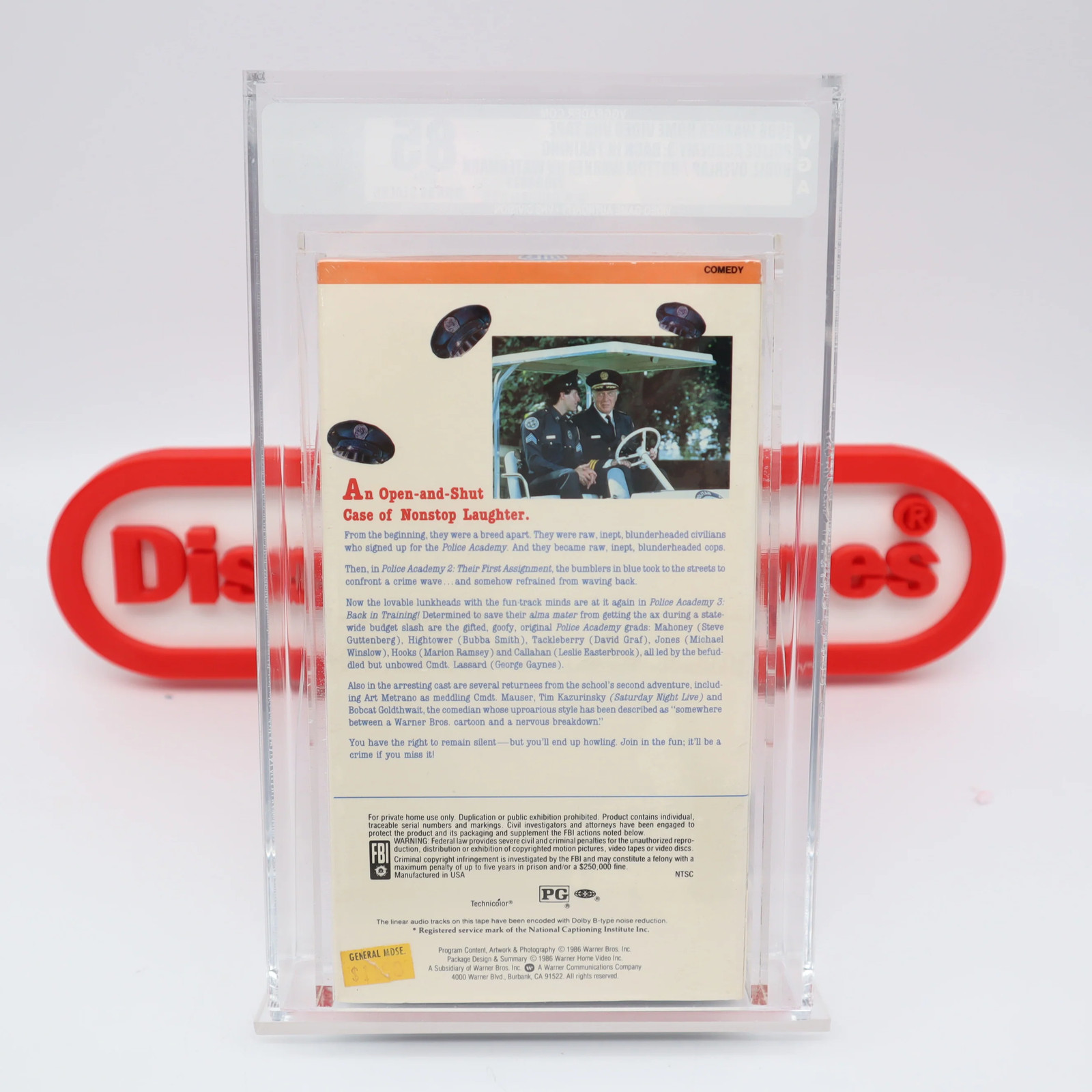 POLICE ACADEMY 3 III – VGA GRADED 85 BOX & 85 SEAL! NEW & Factory Sealed! (VHS)