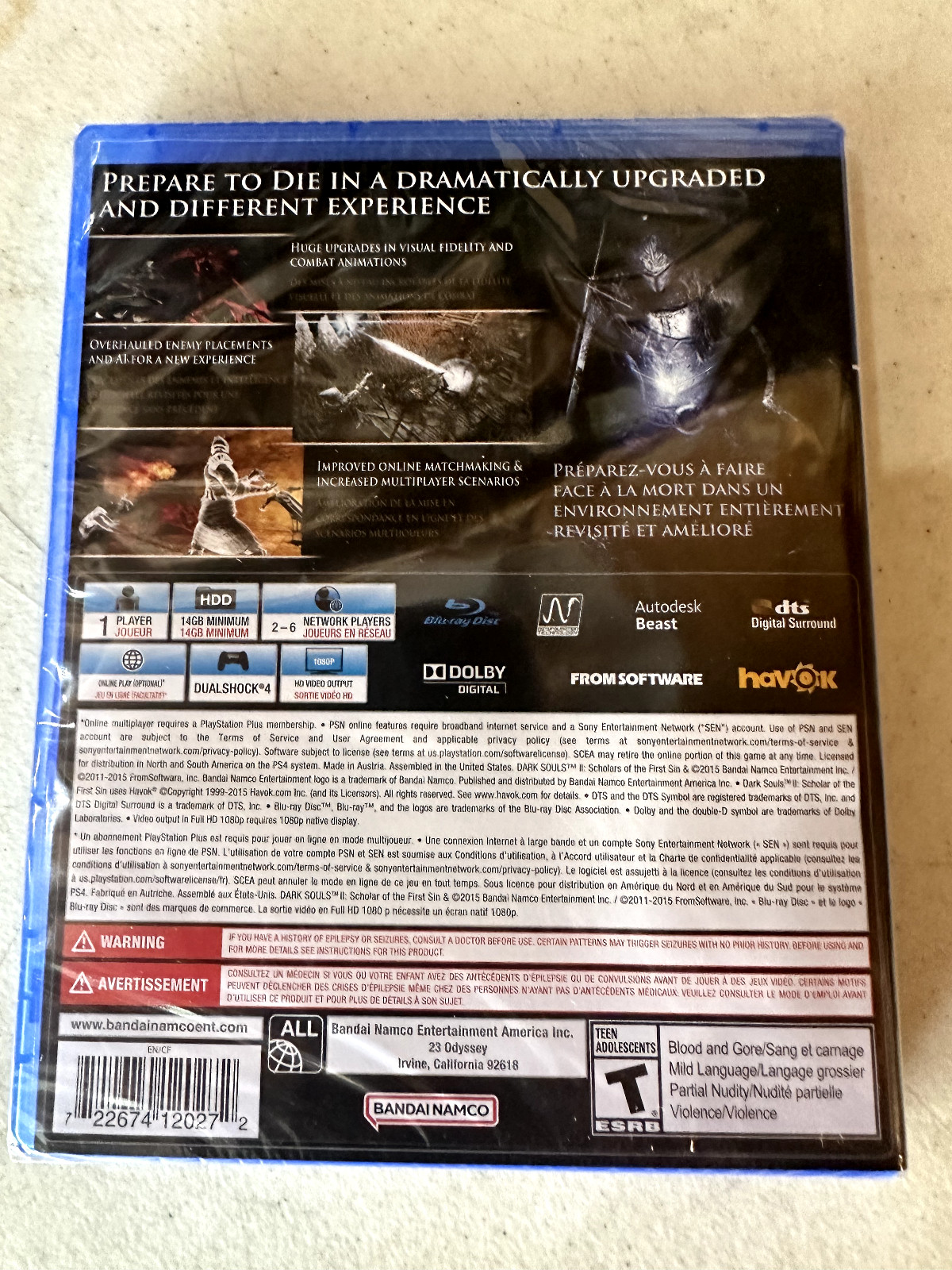 Dark Souls II 2 Scholar of the Sin PS4 Brand New Factory Sealed PlayStation