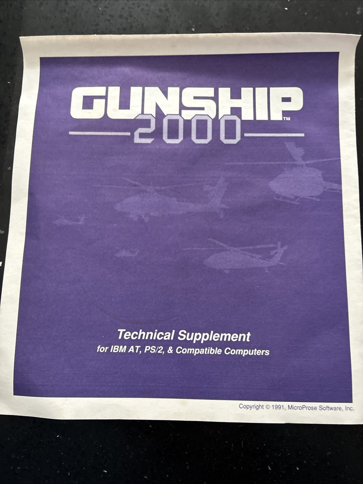 Gunship 2000 Micro Prose PC Five 5.25″ Disks & Printed Manuals In Original Box
