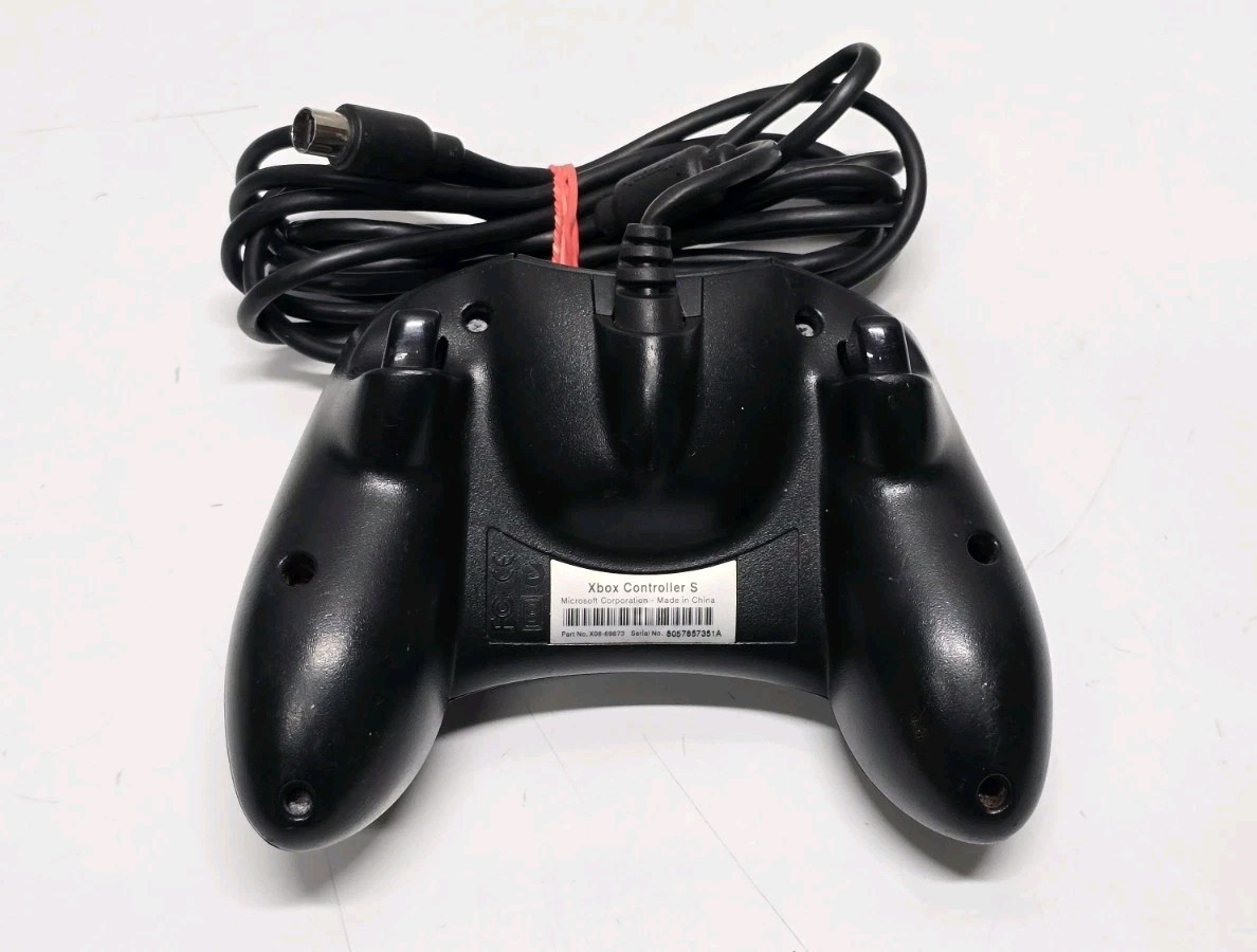 Microsoft Original Xbox Controller S Black Wired OEM Gamepad Console Accessories