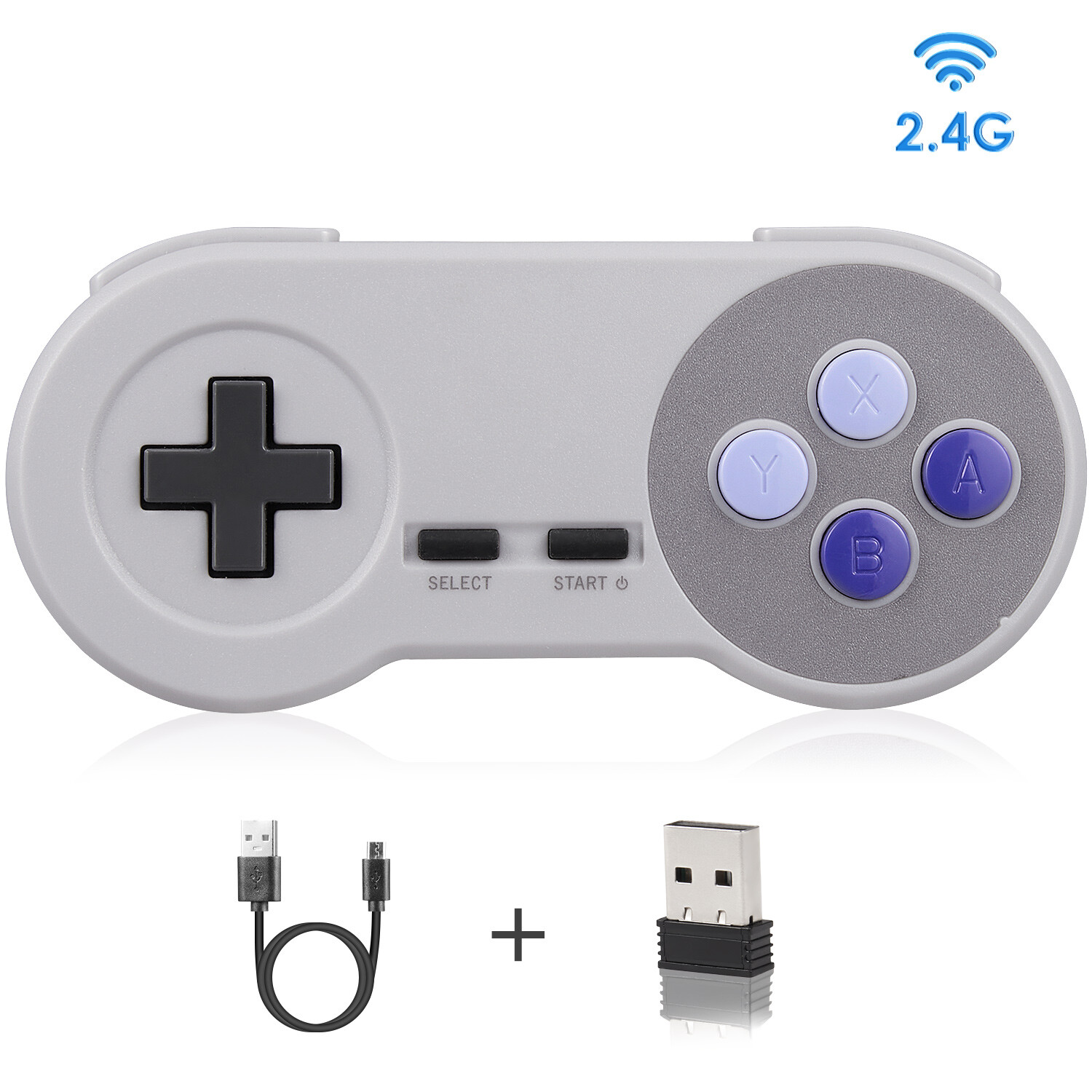 2.4G Wireless SNES / NES Controller Gamepad &USB For PC MAC Windows Raspberry Pi
