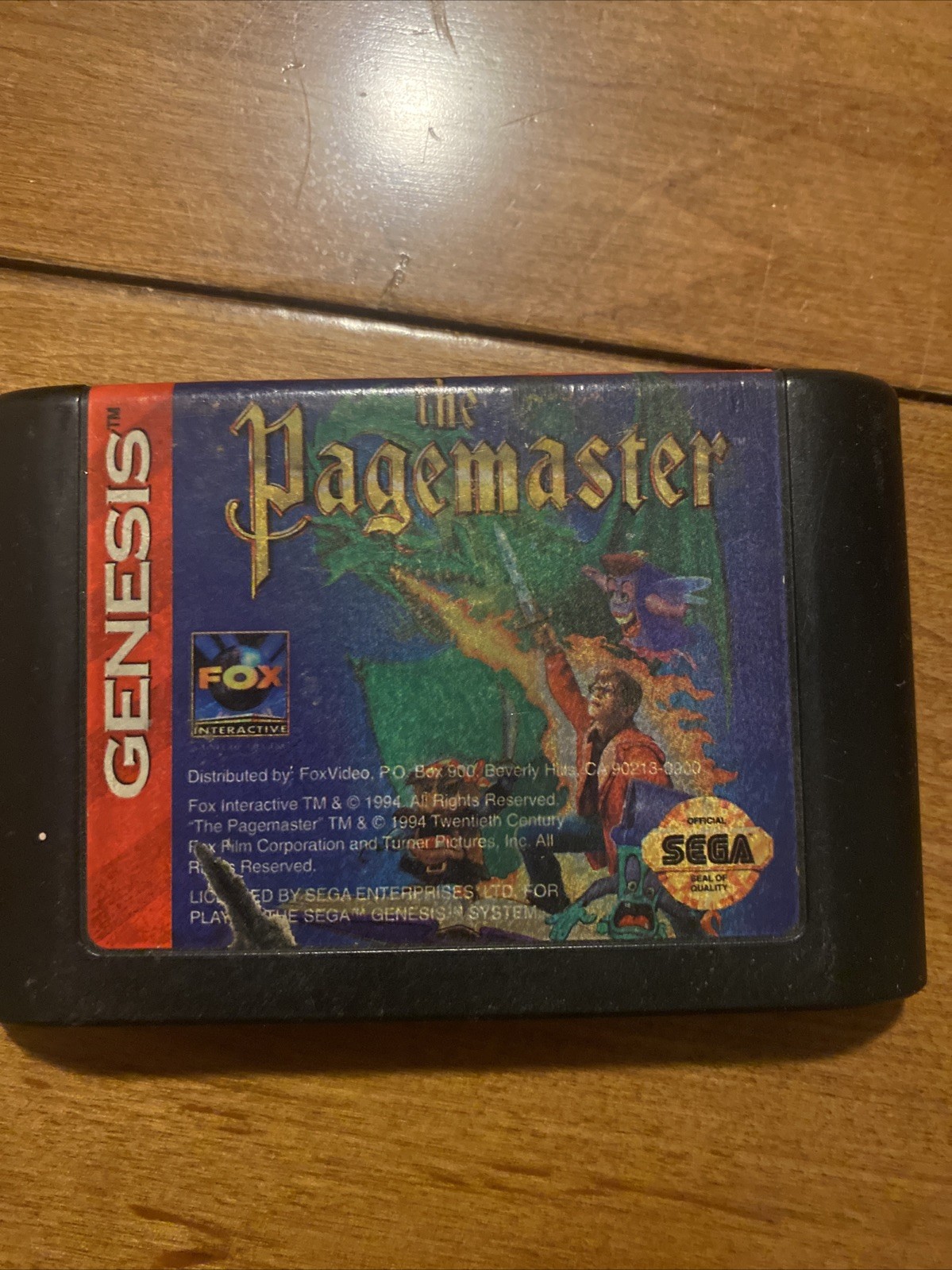 The Pagemaster SEGA Genesis Cartridge Only