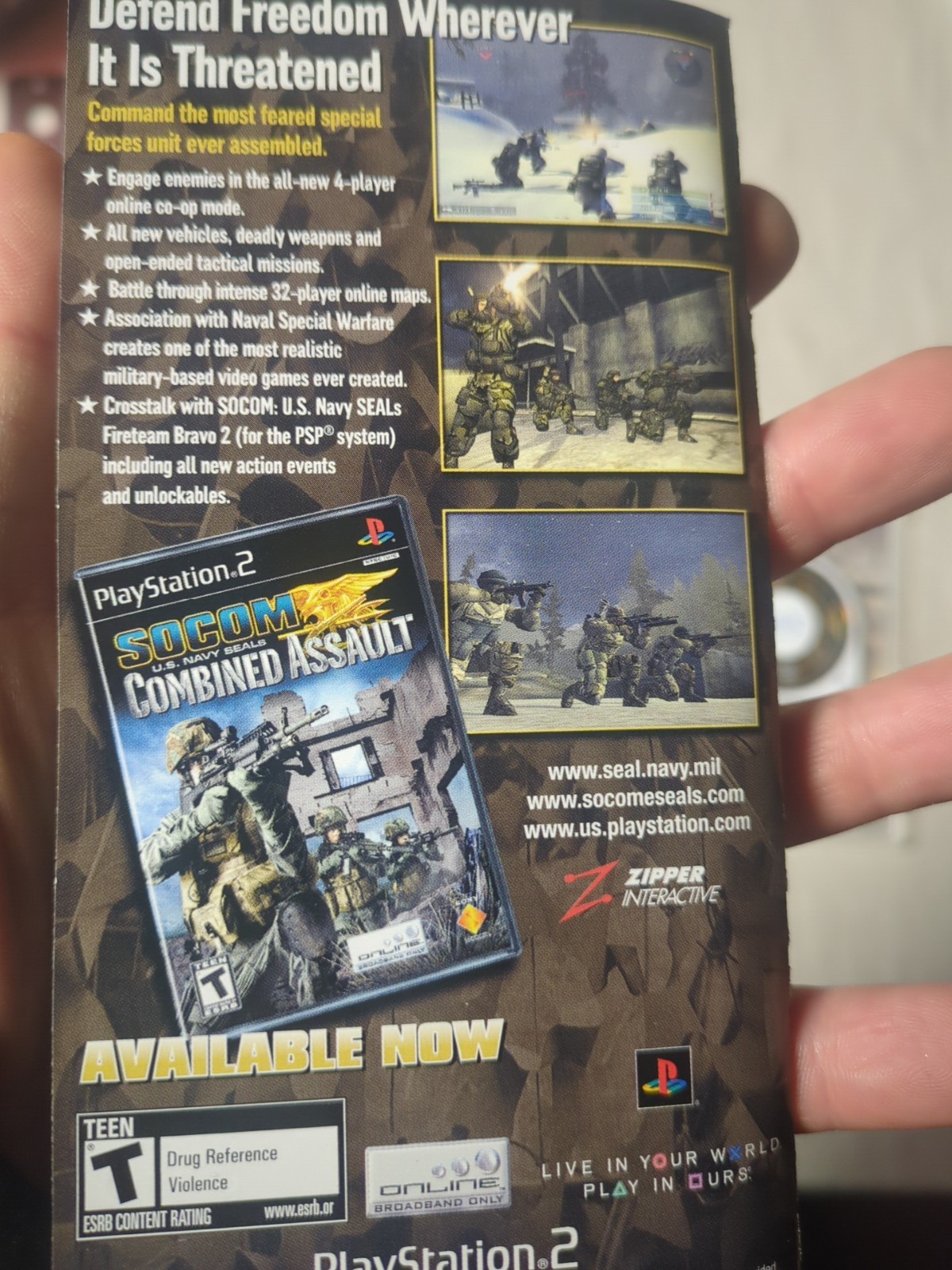 SOCOM: U.S. Navy SEALs — Fireteam Bravo 2 (Sony PSP, 2006). CIB. Tested