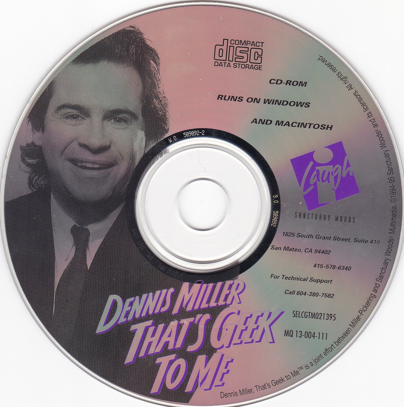 Vintage Dennis Miller That’s Geek to Me (PC CD-ROM, 1994) *DISC ONLY*