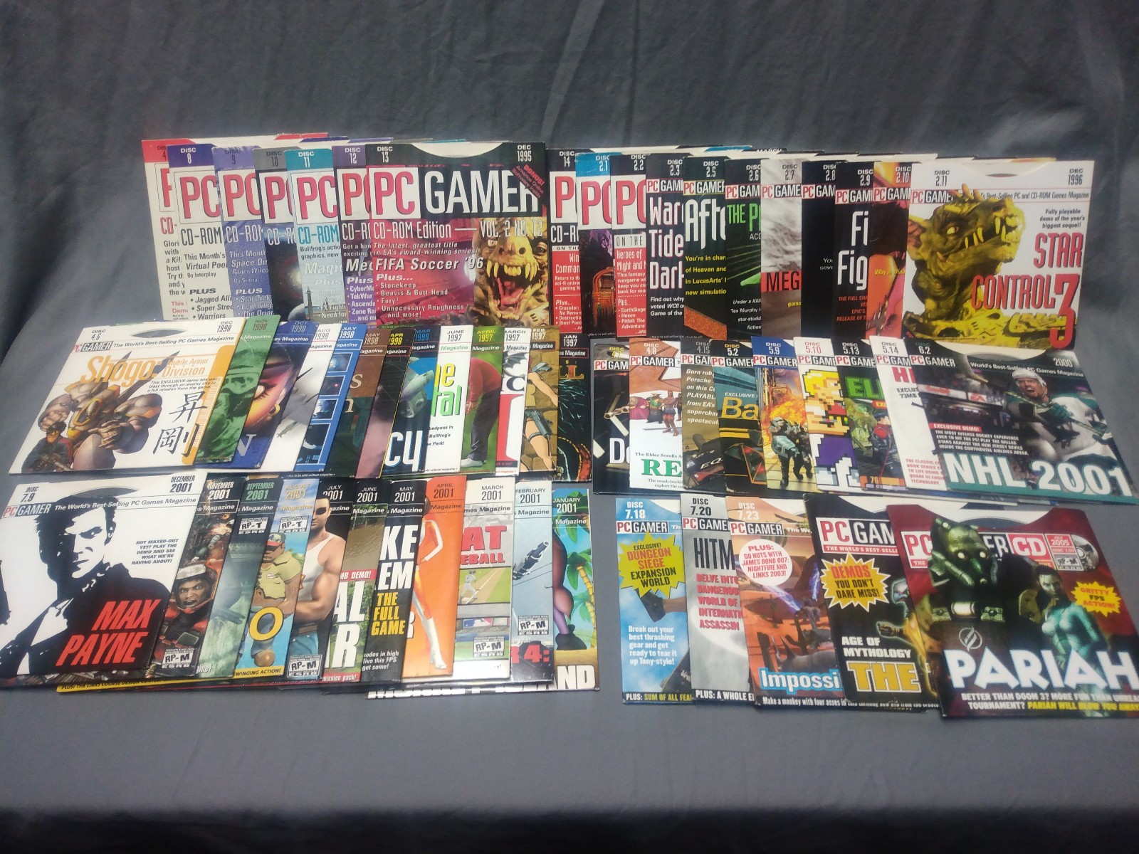 PC Gamer Demo Disc Lot (56) – 1995 to 2005 Various Retro Vintage