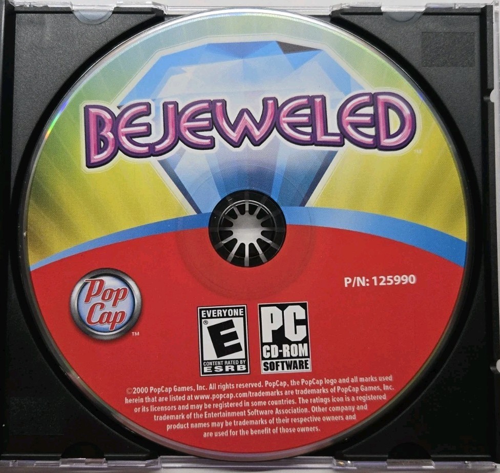 Bejeweled PC CD-ROM 2001 Pop Cap