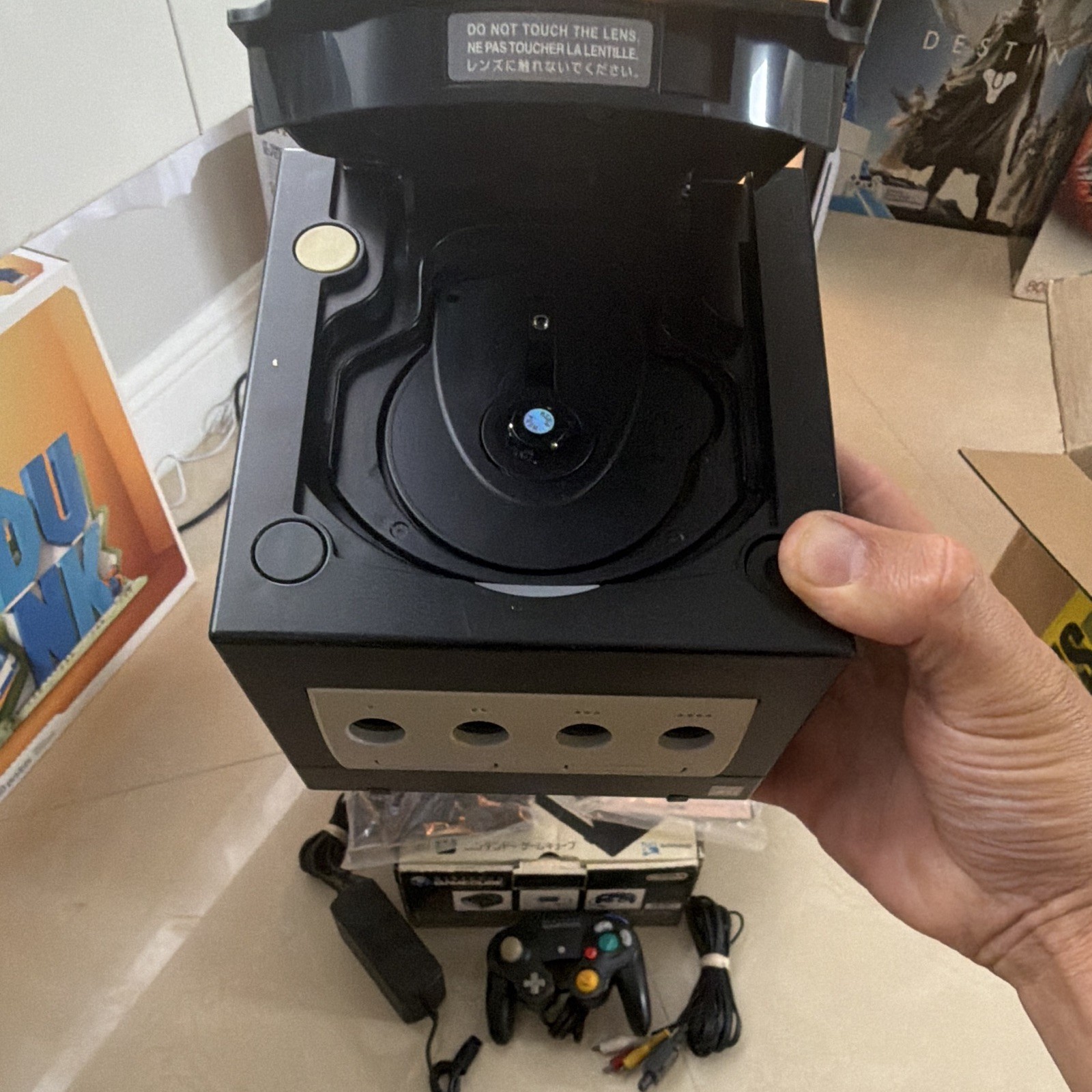 Nintendo GameCube DOL-001 Black NTSC-J Japan Console w/ Box, Controller, Cables