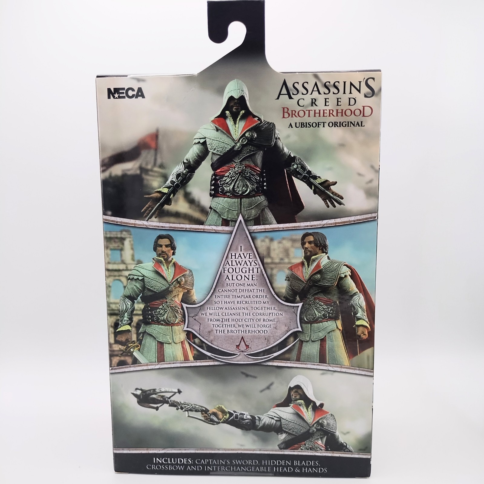 NECA Assassin’s Creed Brotherhood Ezio Auditore Action Figure Box Sword Ubisoft