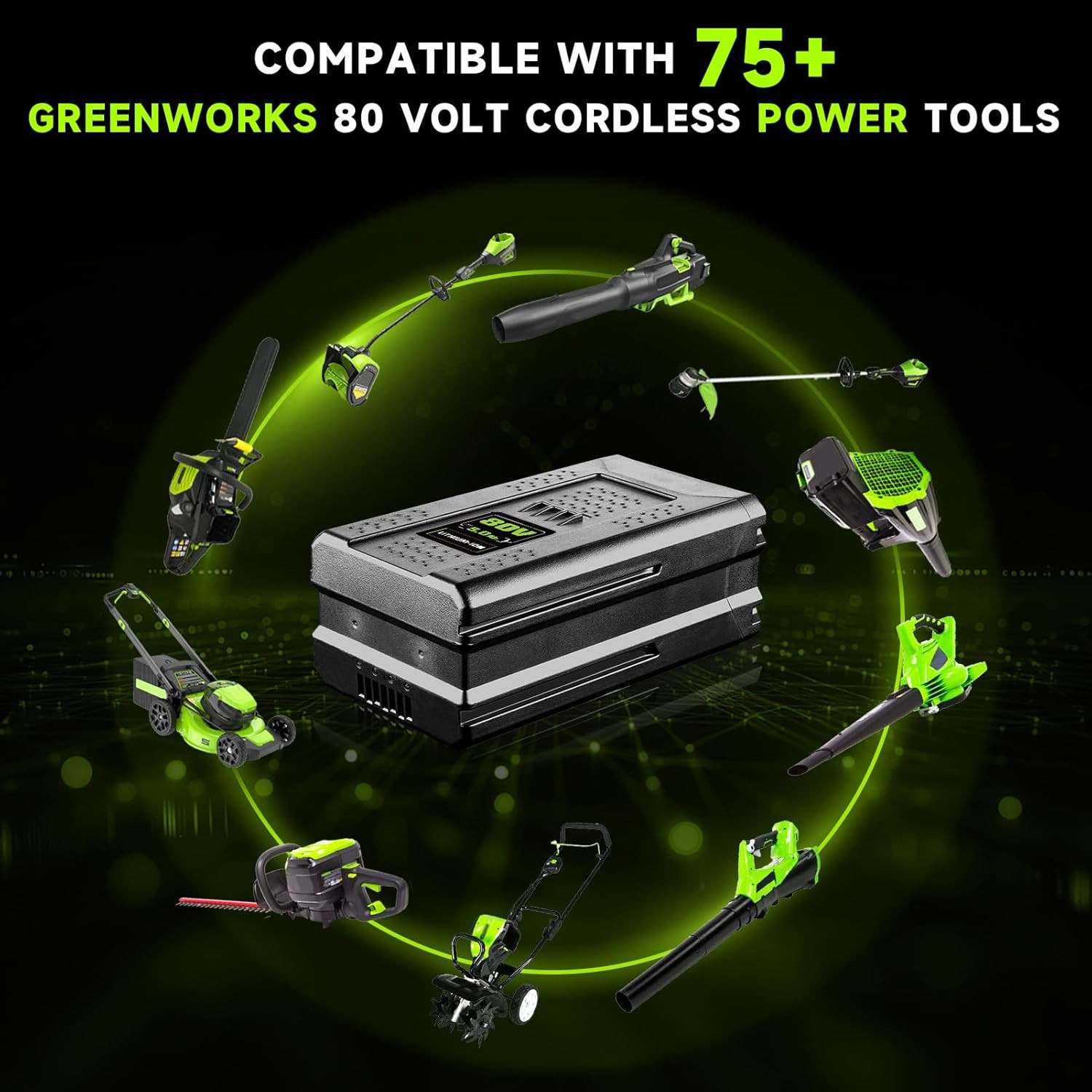 5000Mah 80V GBA80200 Battery for Greenworks 80V Max Series GBA80250 GBA80500