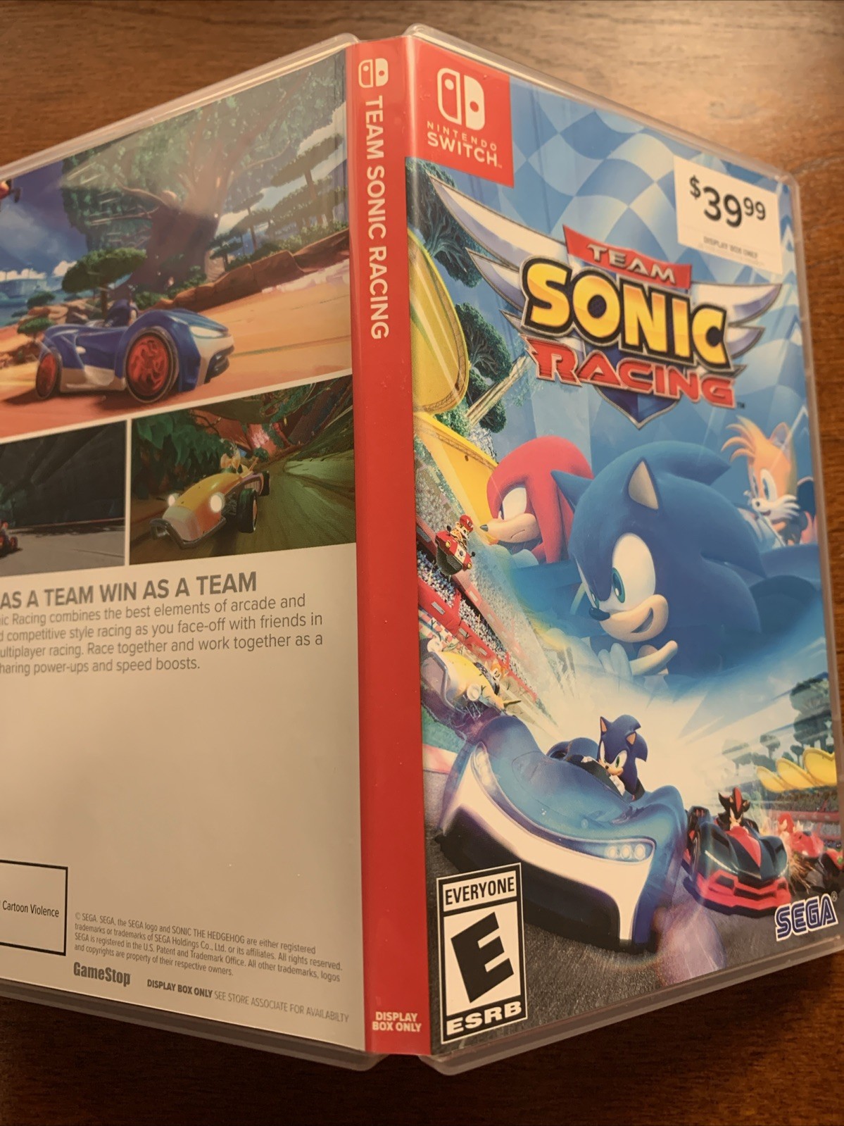 Team Sonic Racing – Nintendo Switch Gamestop Display Box Authentic RARE No Game