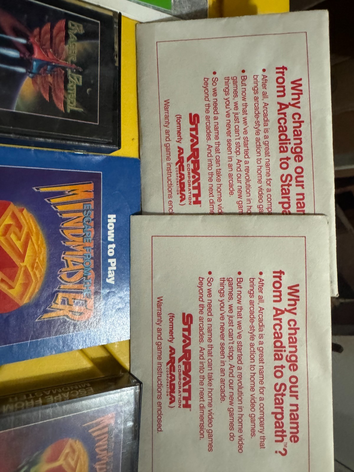 Vtg Supercharger Starpath Arcadia Atari VCS 8 Cassette Tapes Adapter Game UT