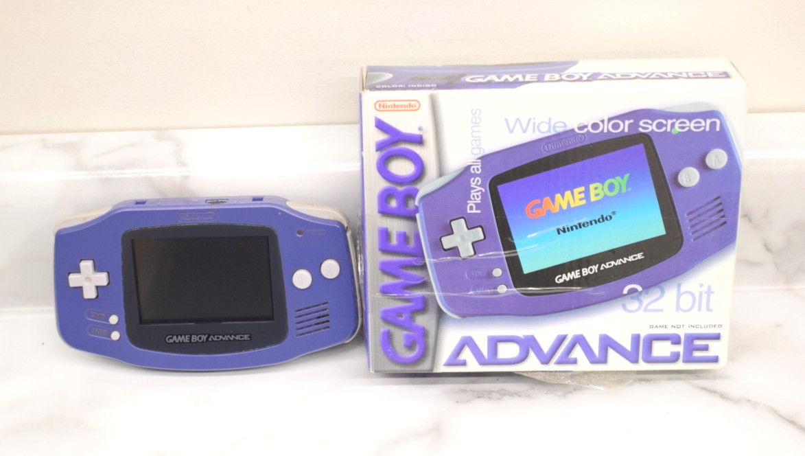 Nintendo Game Boy Advance GBA Console AGB-001 – Indigo Purple w/Original Box!