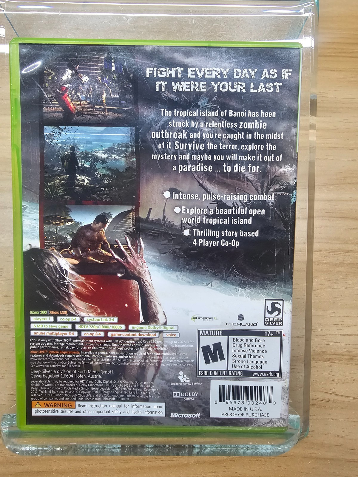 XBOX 360 DEAD ISLAND – 2011 – CIB – TESTED/WORKING