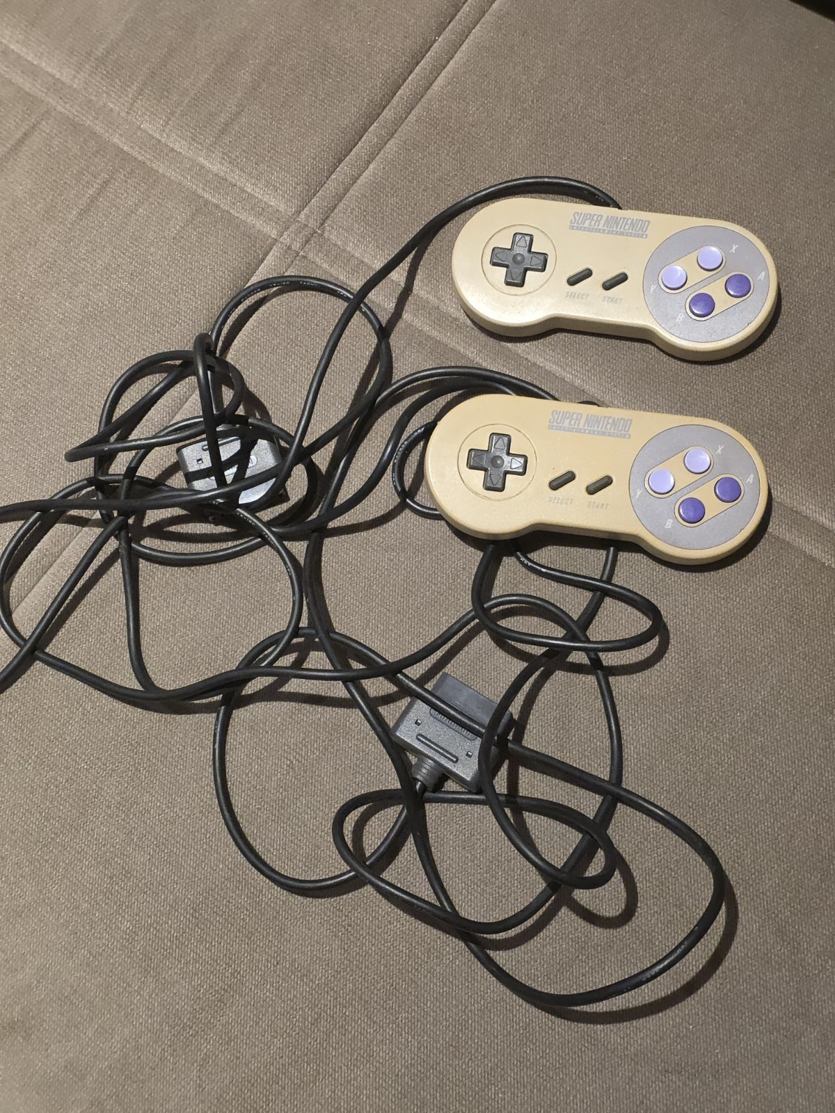 Lot of 2 SNES Super Nintendo Original Controller Authentic OEM SNS-005 Tested