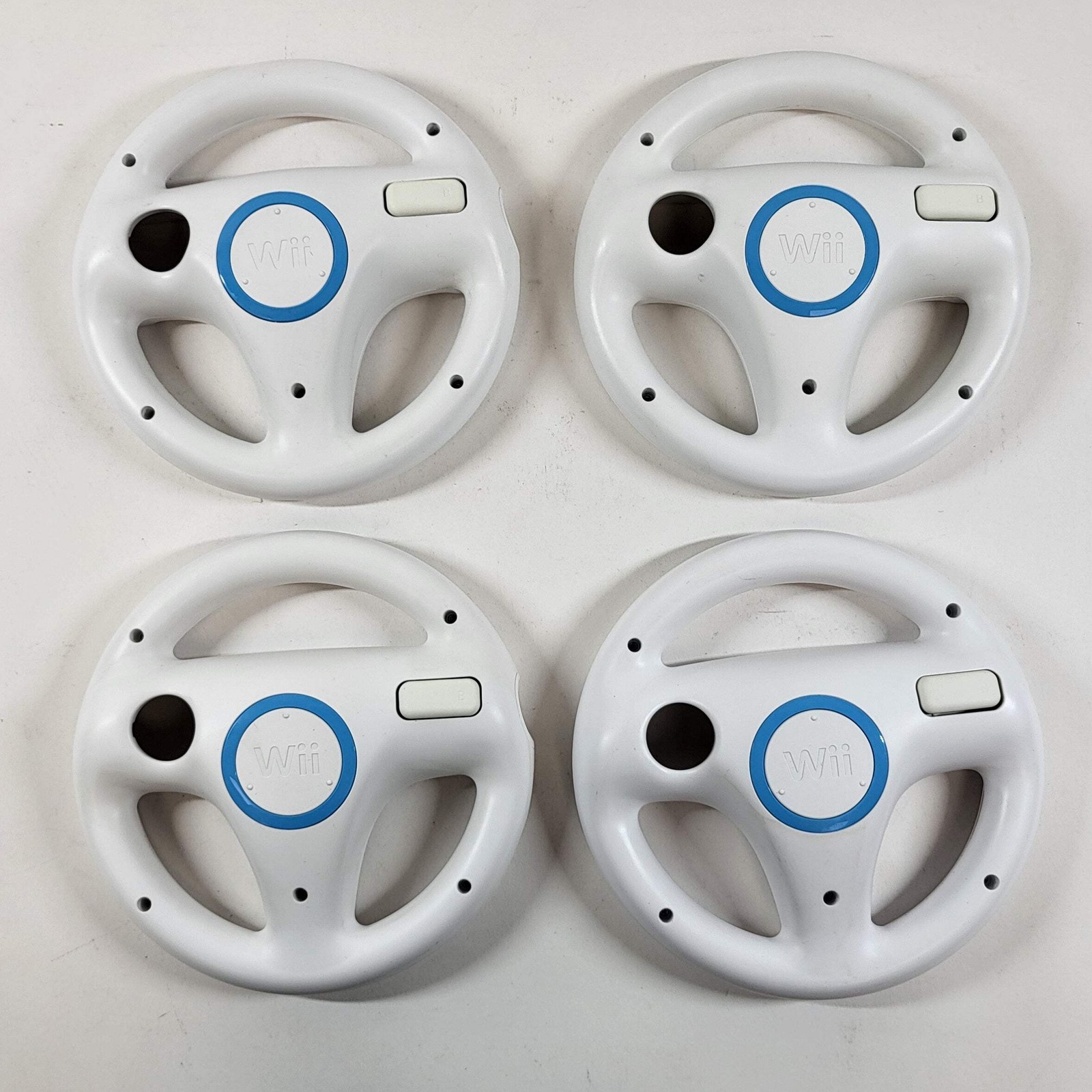 Lot Of 4 Nintendo Mario Kart Wii Wheel White RVL-024