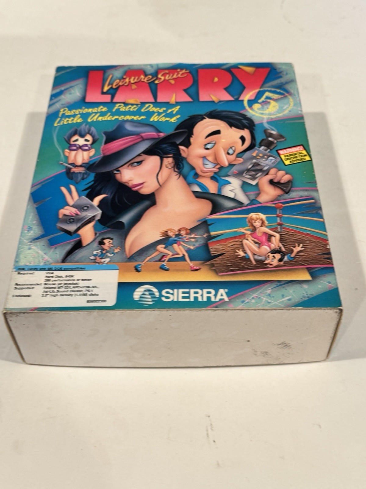 Leisure Suit Larry 5 Passionate Patti Big Box PC Tandy Sierra Hintbook 3.5″ Disk