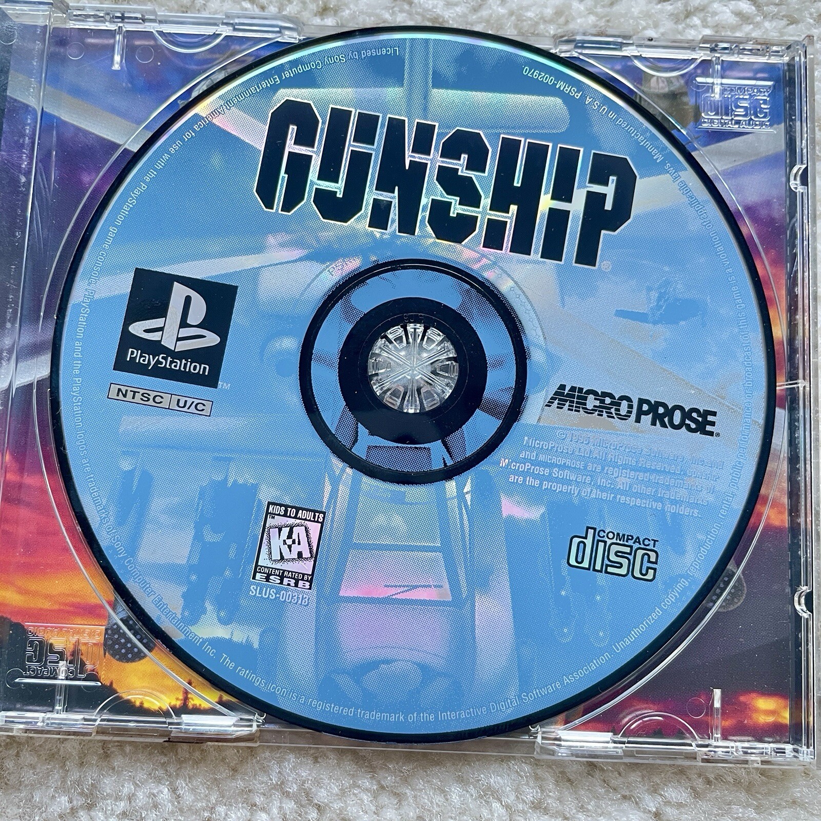 Gunship Playstation 1 PS1 PREOWNED COMPLETE CIB