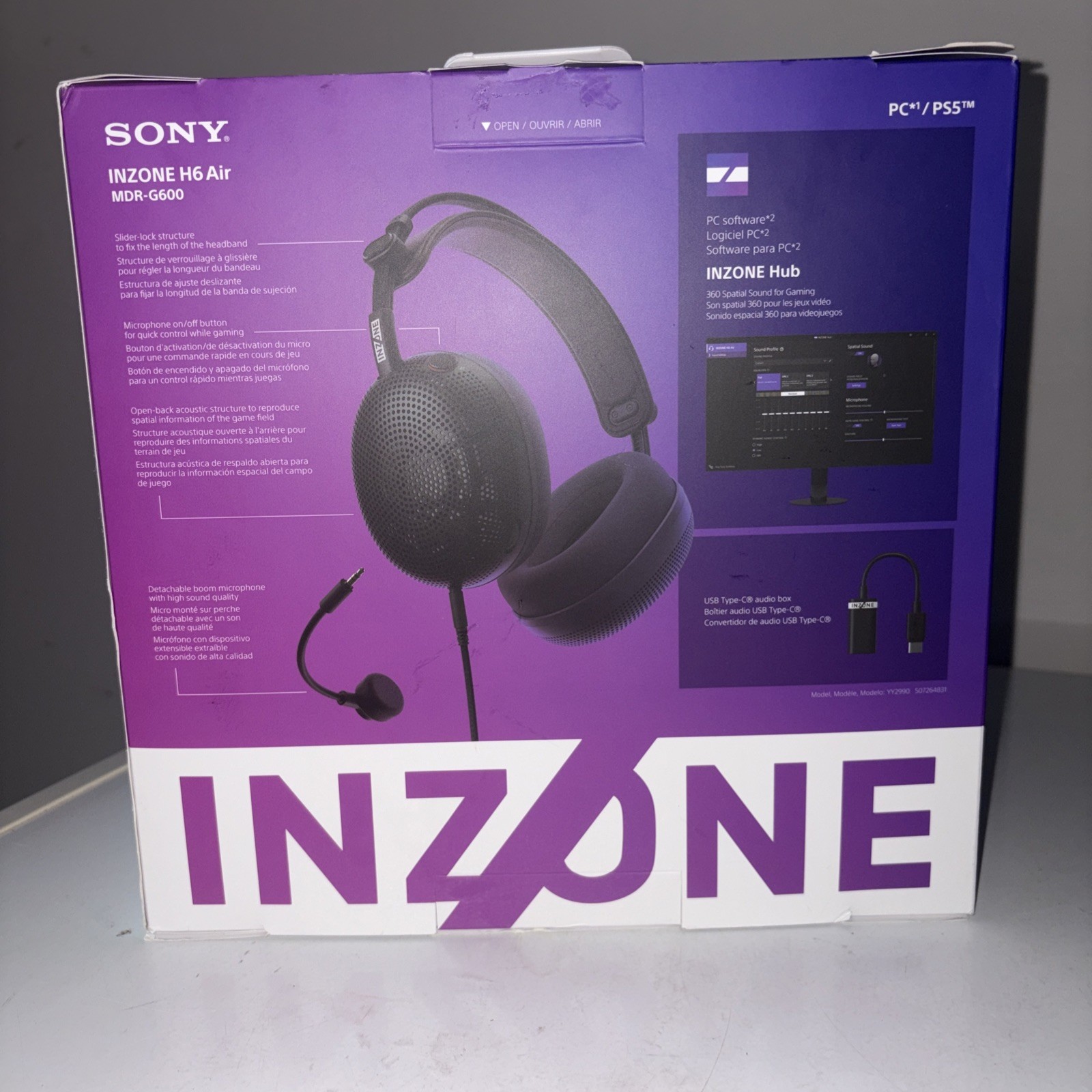 Sony – INZONE H6 Air Wired Open-back Gaming Headset for PC, PS5, PS4, Xbox, a…