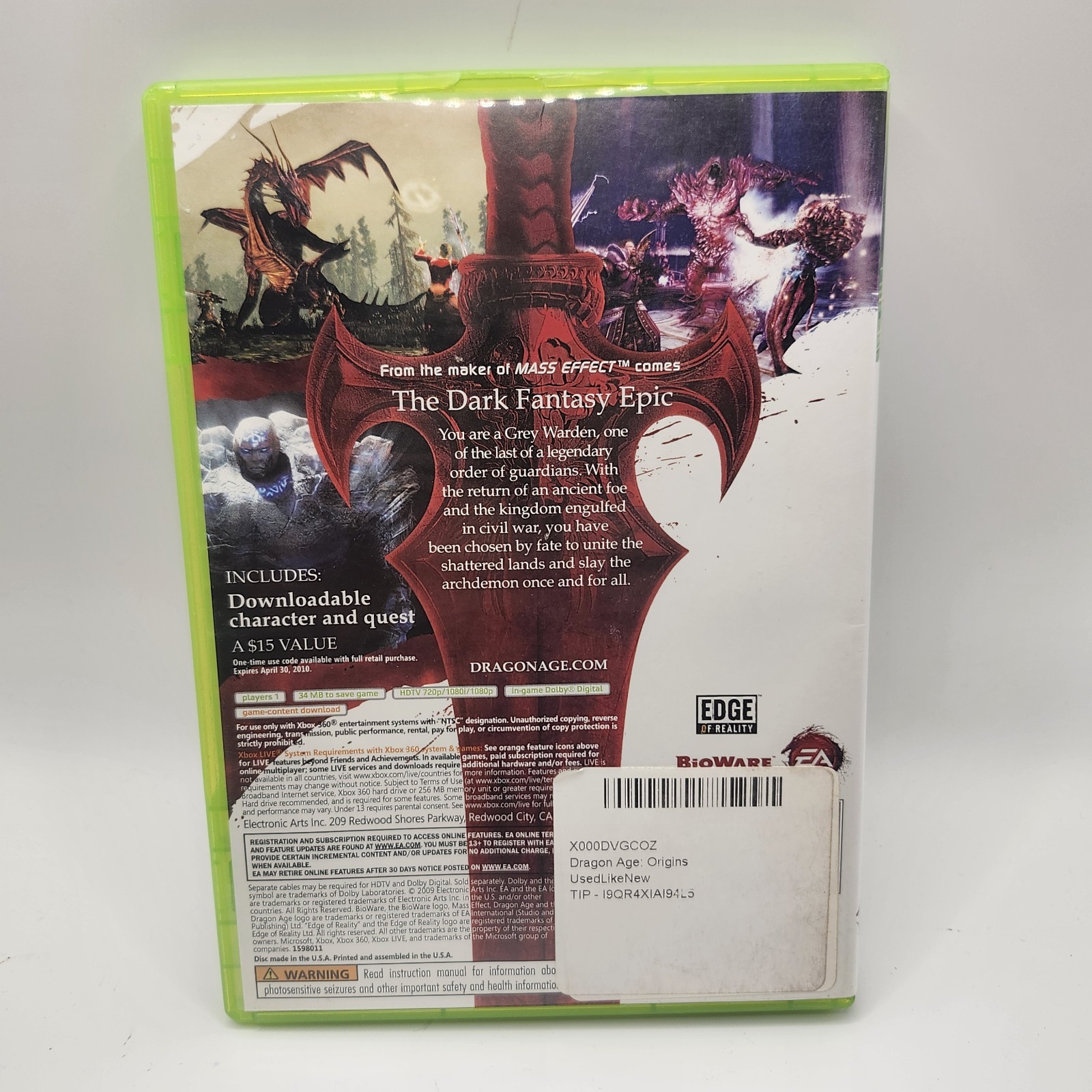 Dragon Age Xbox 360 Lot – Origins, Dragon Age 2 & Dragon Age Inquisition