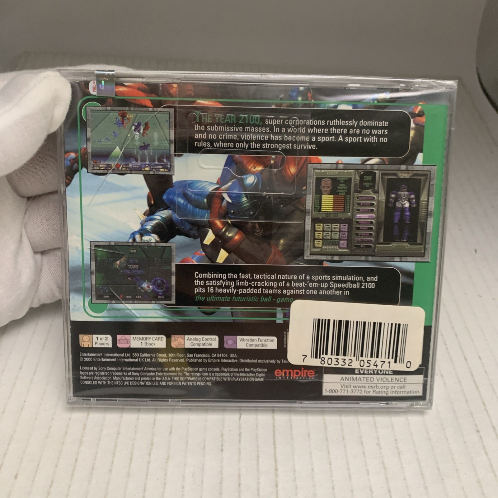 Speedball 2100 (Sony PlayStation 1, 2000) Factory Sealed See Pics & Store Rare