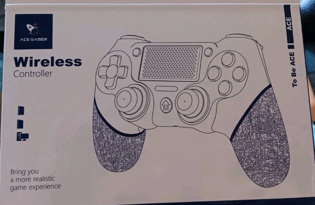 Ace Gamer Wireless Controller PS4 Pro / Slim Win PC Lights Up Lightening