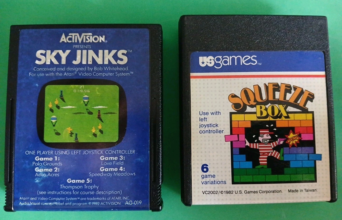 9 Atari 2600 Games Lot – Blueprint Squeeze Box Frogs & Flies Activision Dragster