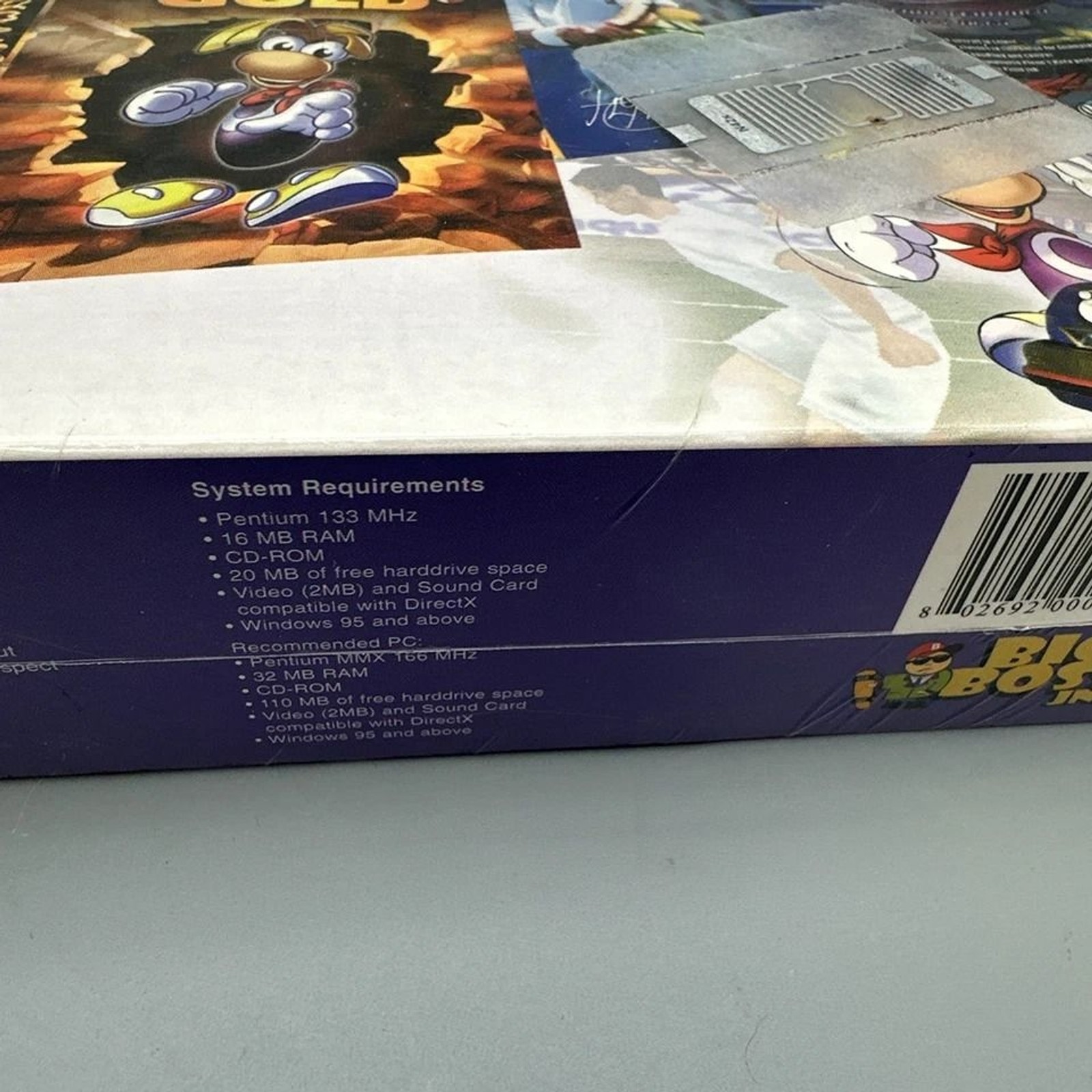 Pc Big Box Rayman Gold (1997) With Other Games Collection Ubisoft New Sealed