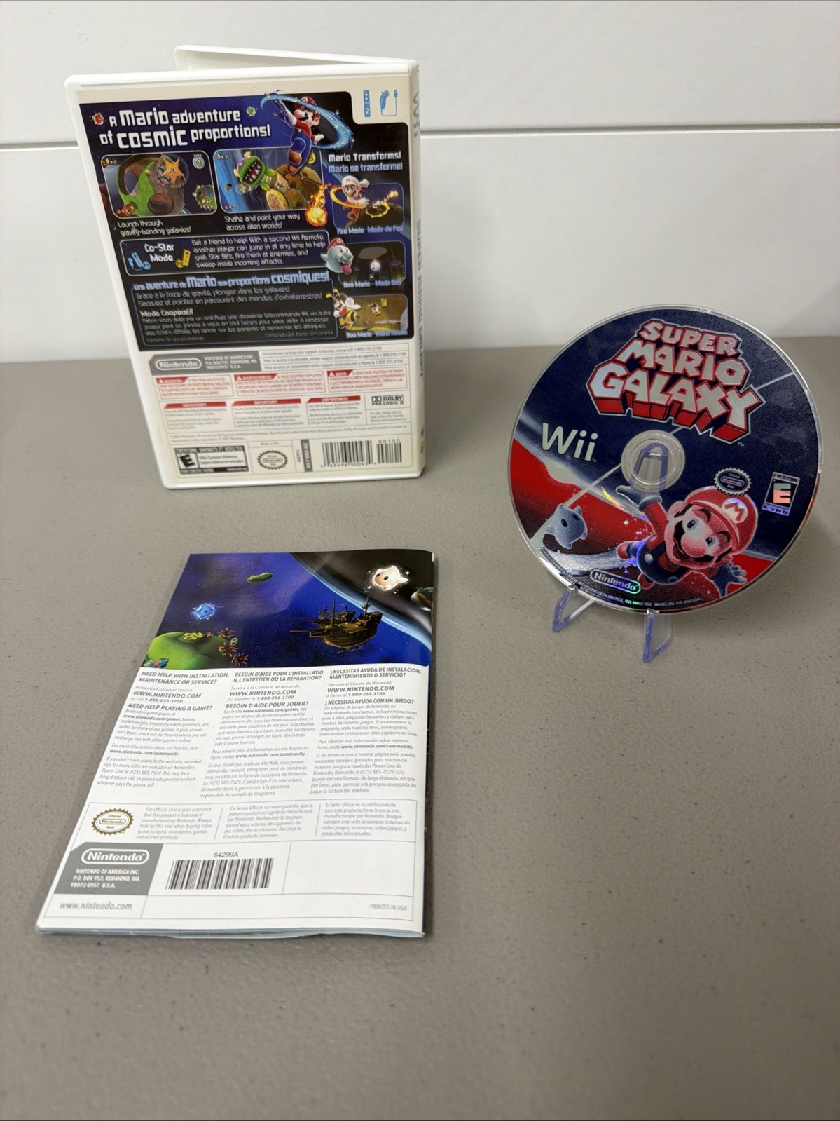 Super Mario Galaxy (Nintendo Wii, 2007) CIB Tested And Working