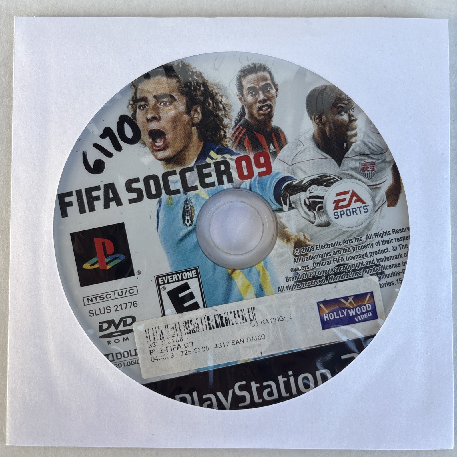 FIFA Soccer 09 PlayStation 2 PS2 DISC ONLY NO TRACKING *Tested*