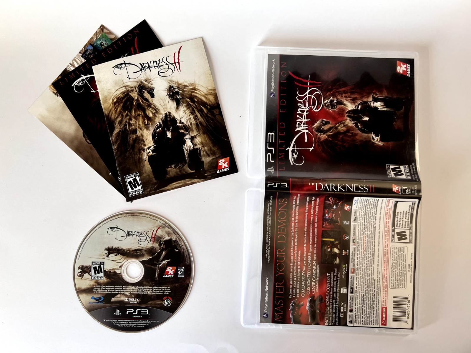 The Darkness II — Limited Edition (Sony PlayStation) CIB W/ MANUAL TESTED