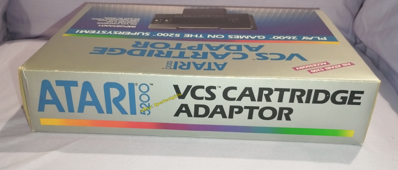 VCS Cartridge Adapter (Atari 5200, 1983) in Orig Box w/Inserts Tested