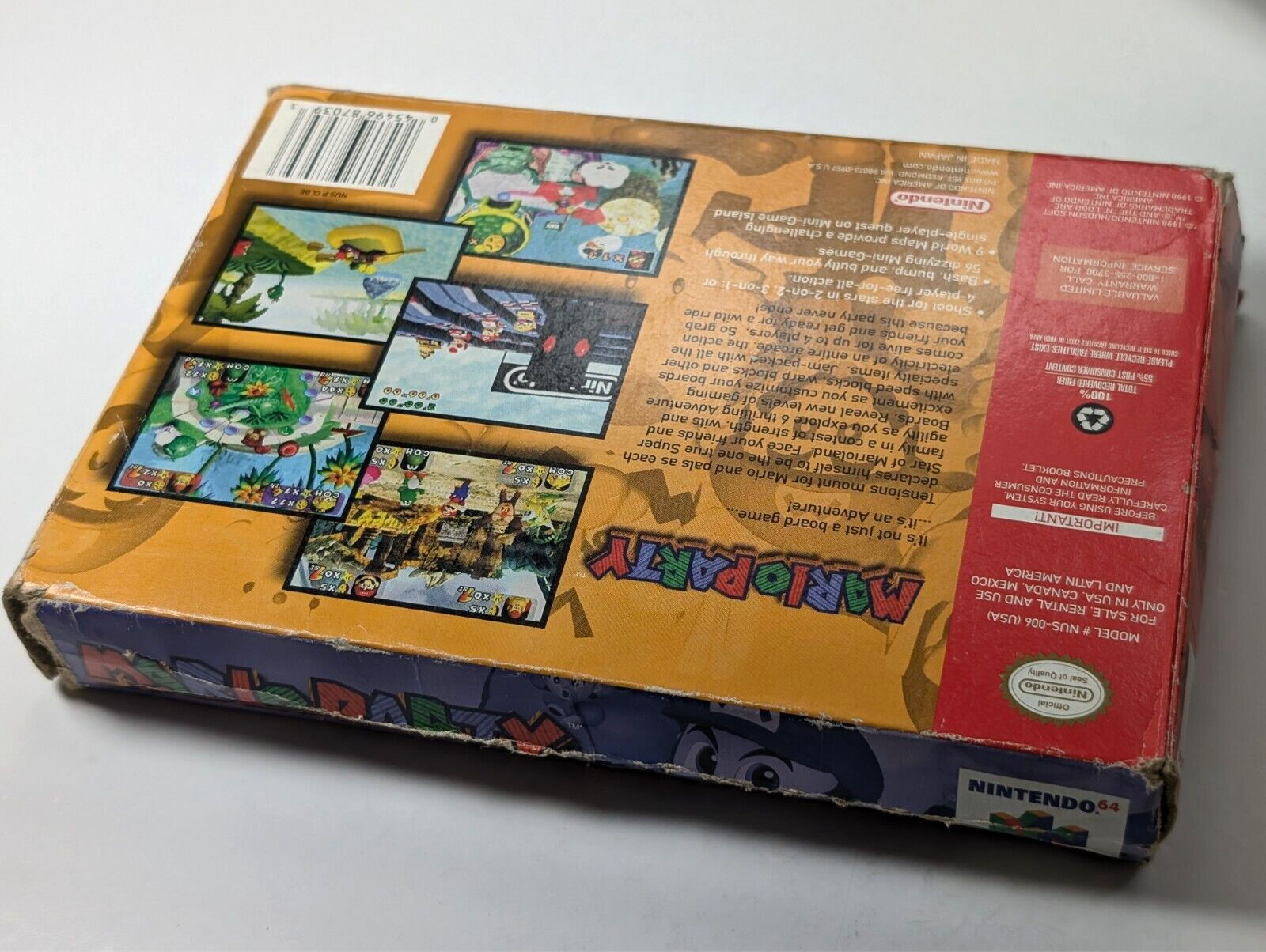 Mario Party 1 Nintendo 64 N64 with box (two flaps missing) authentic