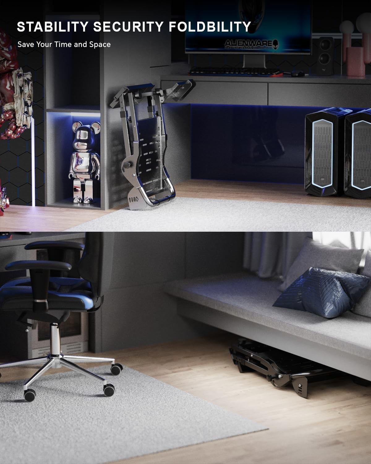 Steering Wheel Stand – A10 Foldable&Adjustable Racing Wheel Stand
