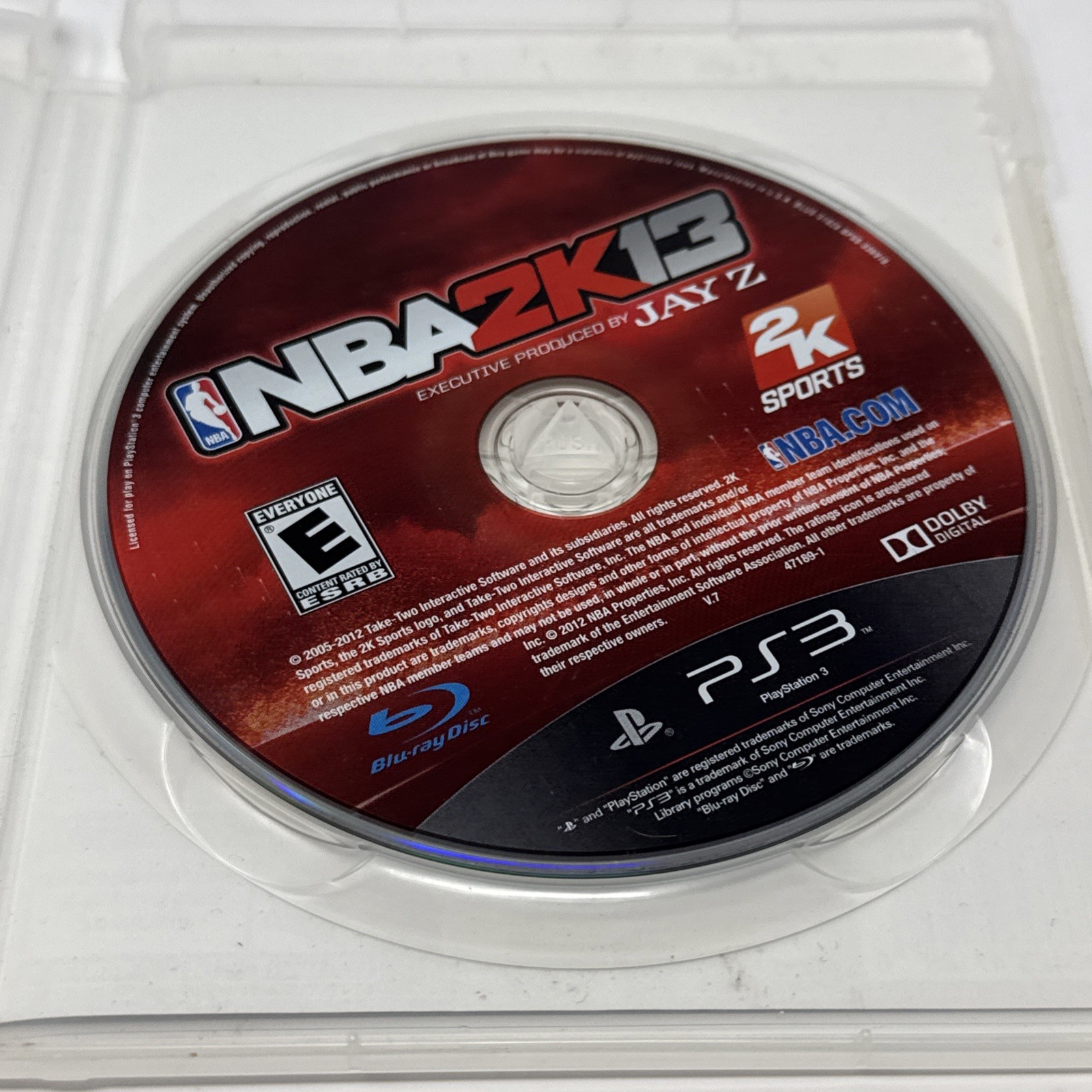 NBA 2K13 (PlayStation 3, 2012) PS3 Jay-Z – No Manual – No Test