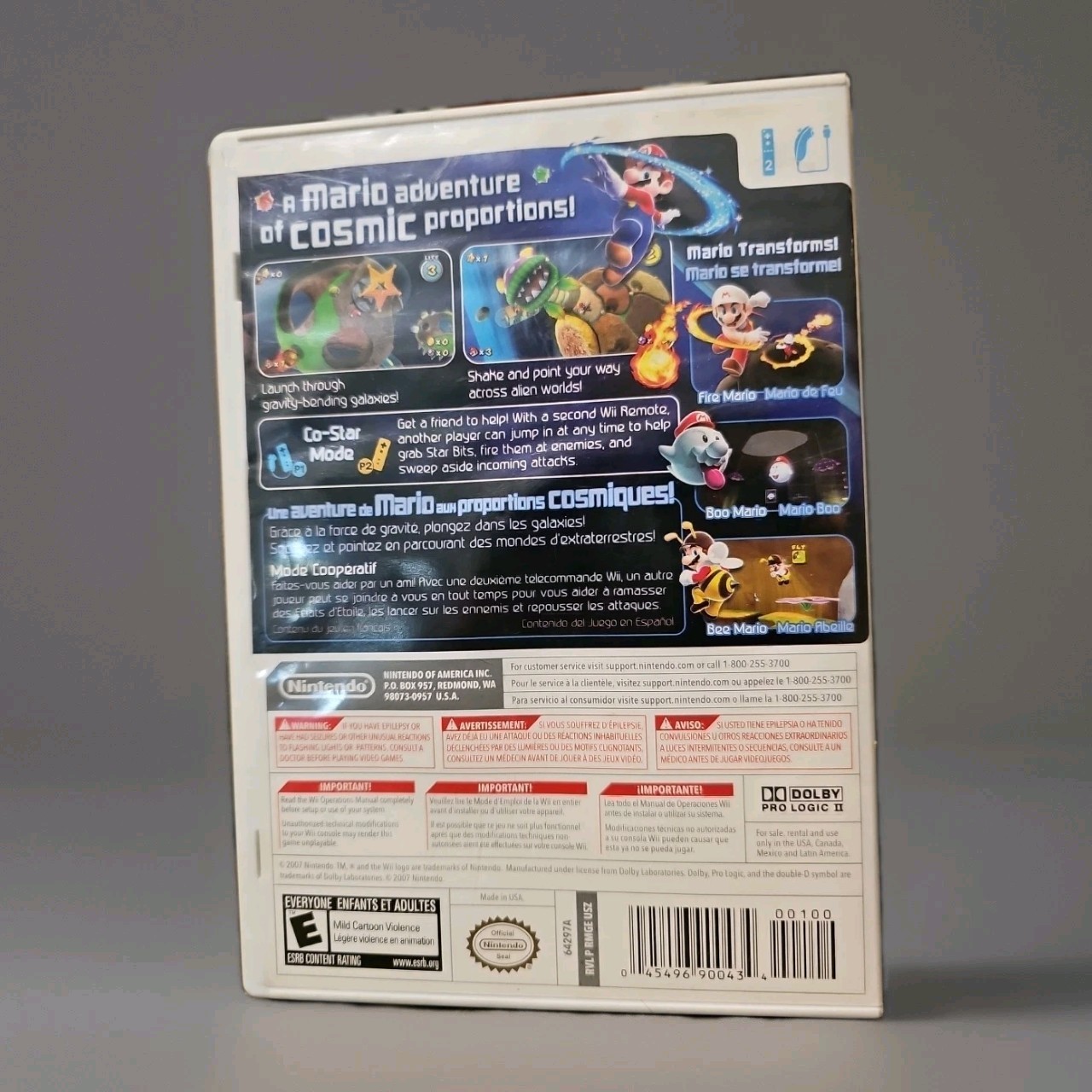 Super Mario Galaxy Game (Nintendo Wii, 2007) Complete With Manual