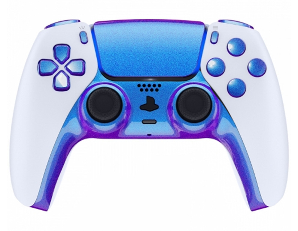White/Enigma Custom UN-Modded Controller Unique Design compatible with PS5 OEM