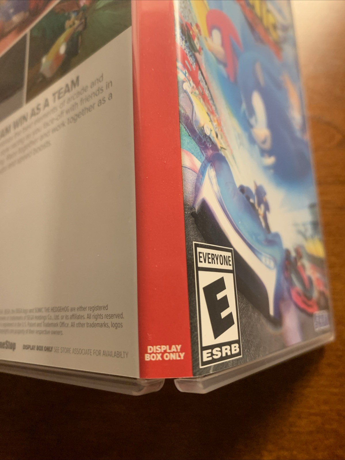 Team Sonic Racing – Nintendo Switch Gamestop Display Box Authentic RARE No Game