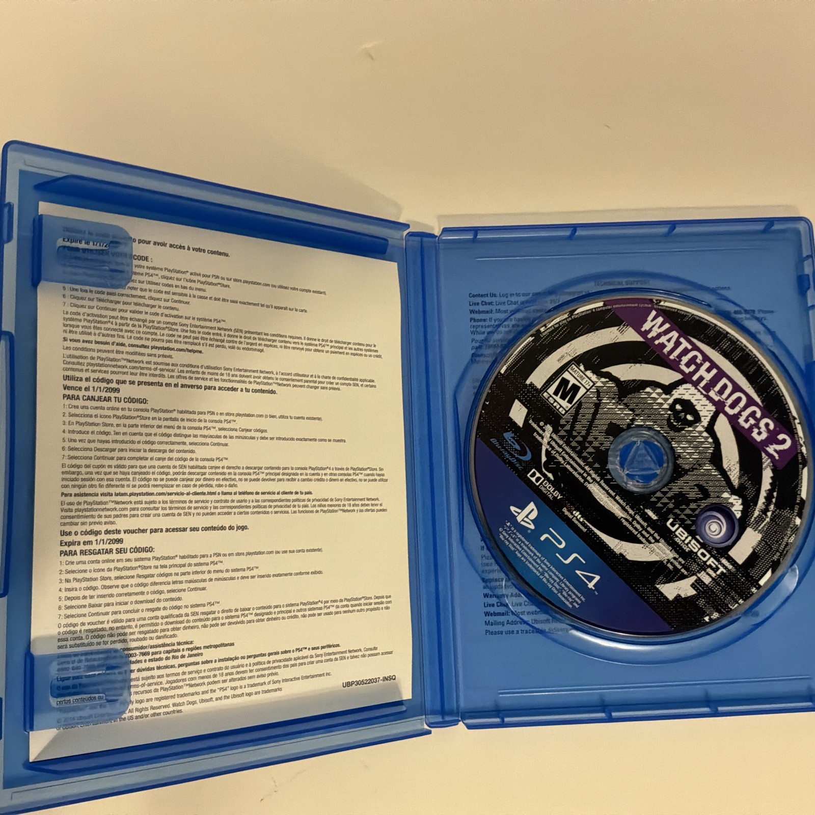 Watch Dogs 2: Gold Edition (Sony PlayStation 4, 2016) – Code Used