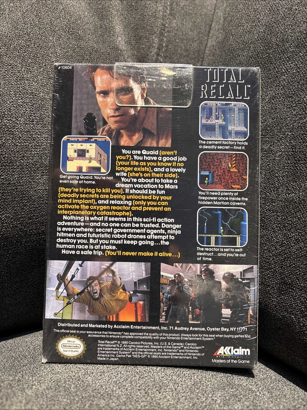 Total Recall (Nintendo Entertainment System, 1990) New Factory Sealed, See Pics