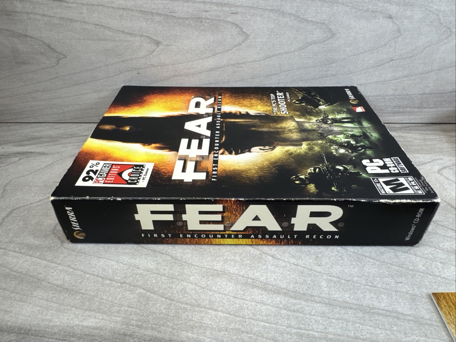 FEAR First Encounter Assault Recon PC DVD ROM Box Manual & Perseus Mandate READ*