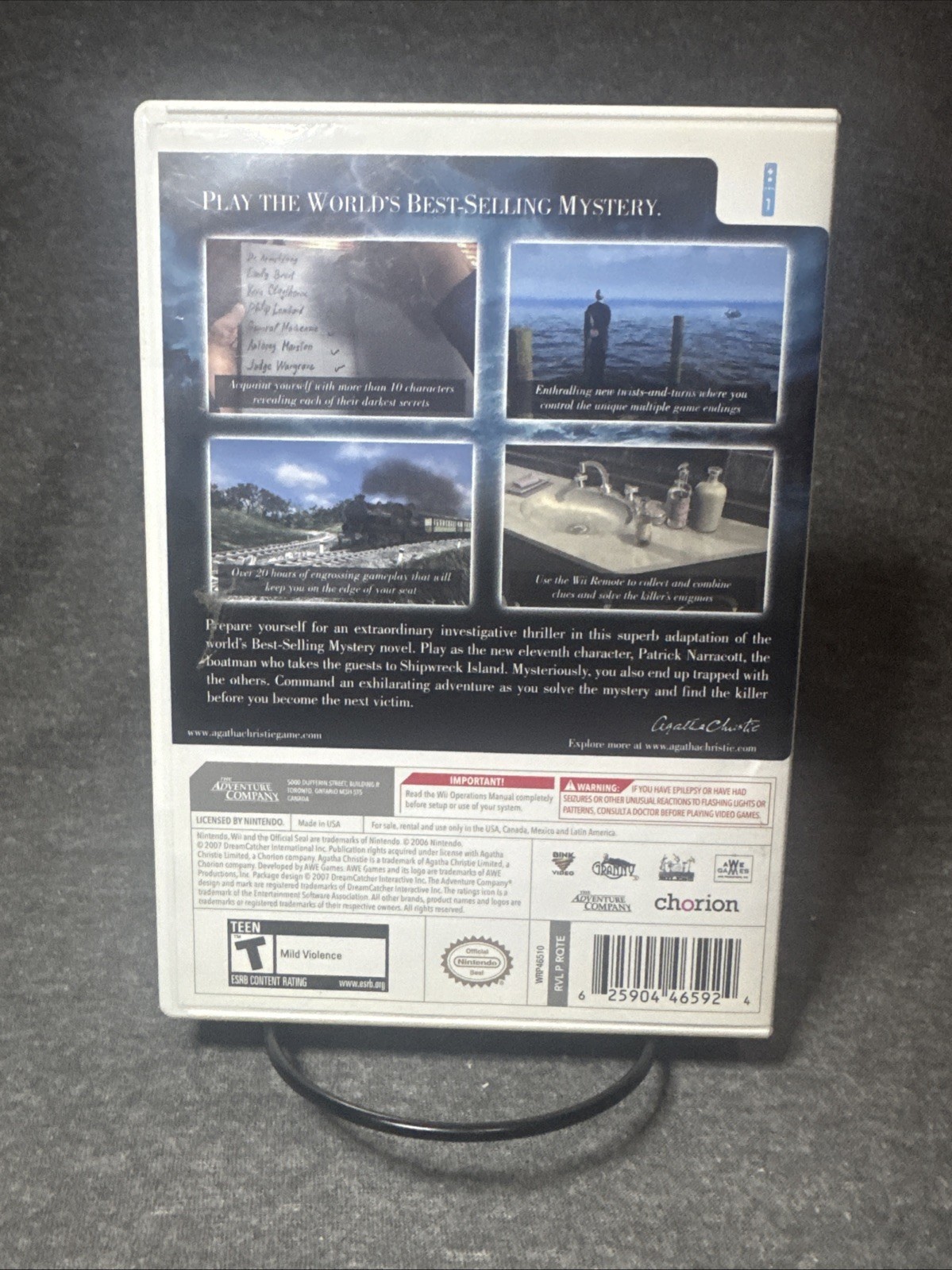 Agatha Christie: And Then There Were None Nintendo Wii CIB 1