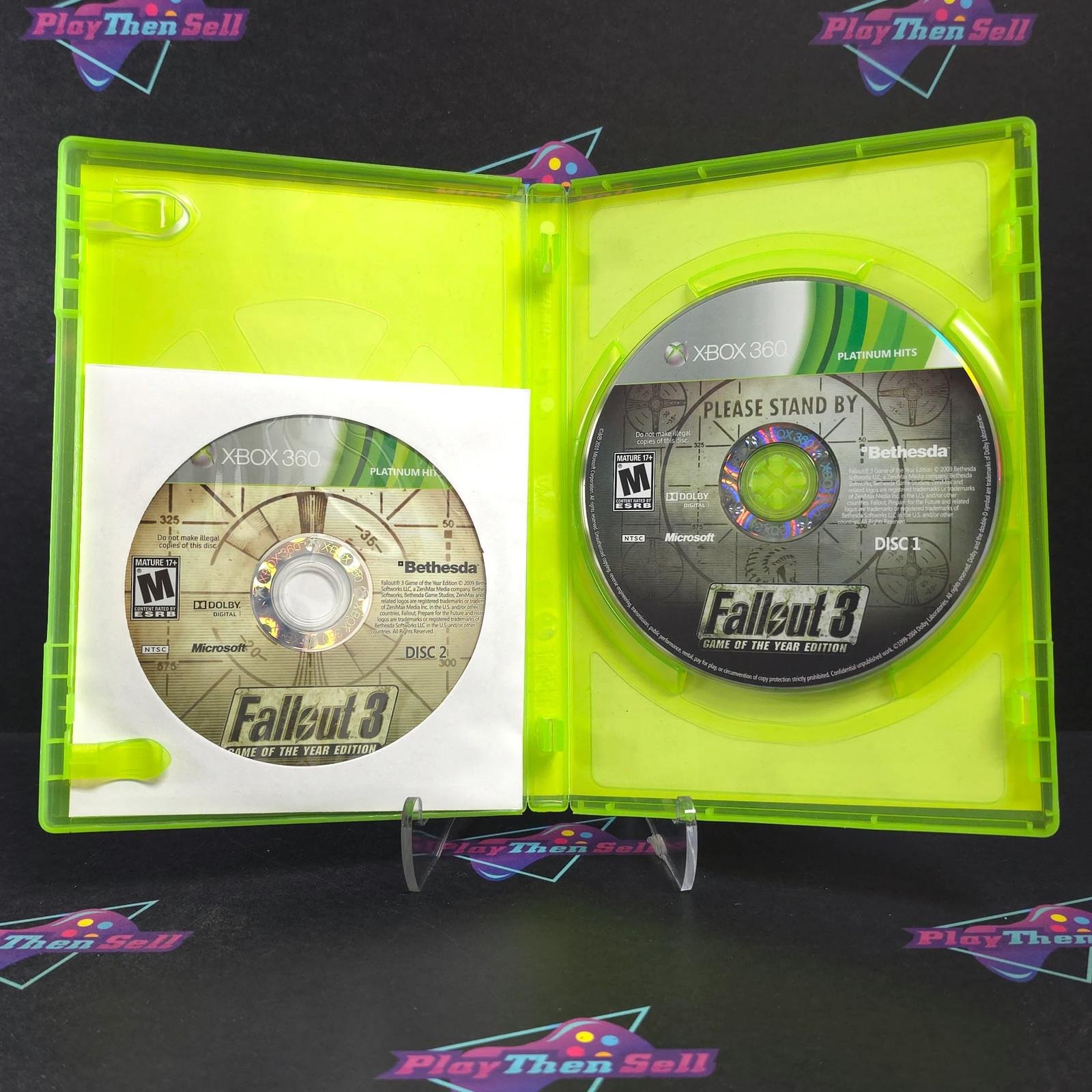 Fallout 3 GOTY GameStop Edition Xbox 360 PH + Poster – Very Good – 1 Year