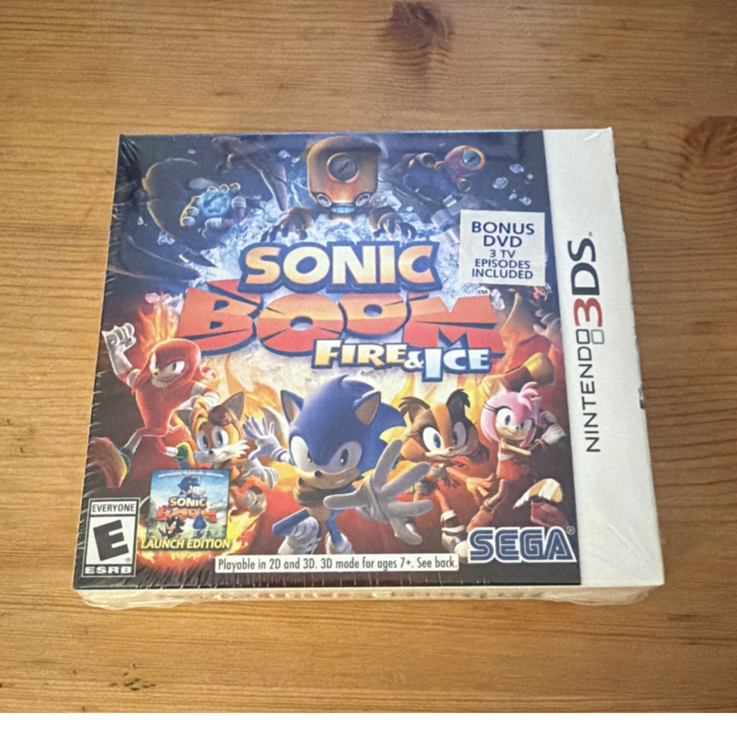 SEGA Sonic Boom: Fire & Ice Launch Edition + Bonus DVD Nintendo 3DS E NTSC